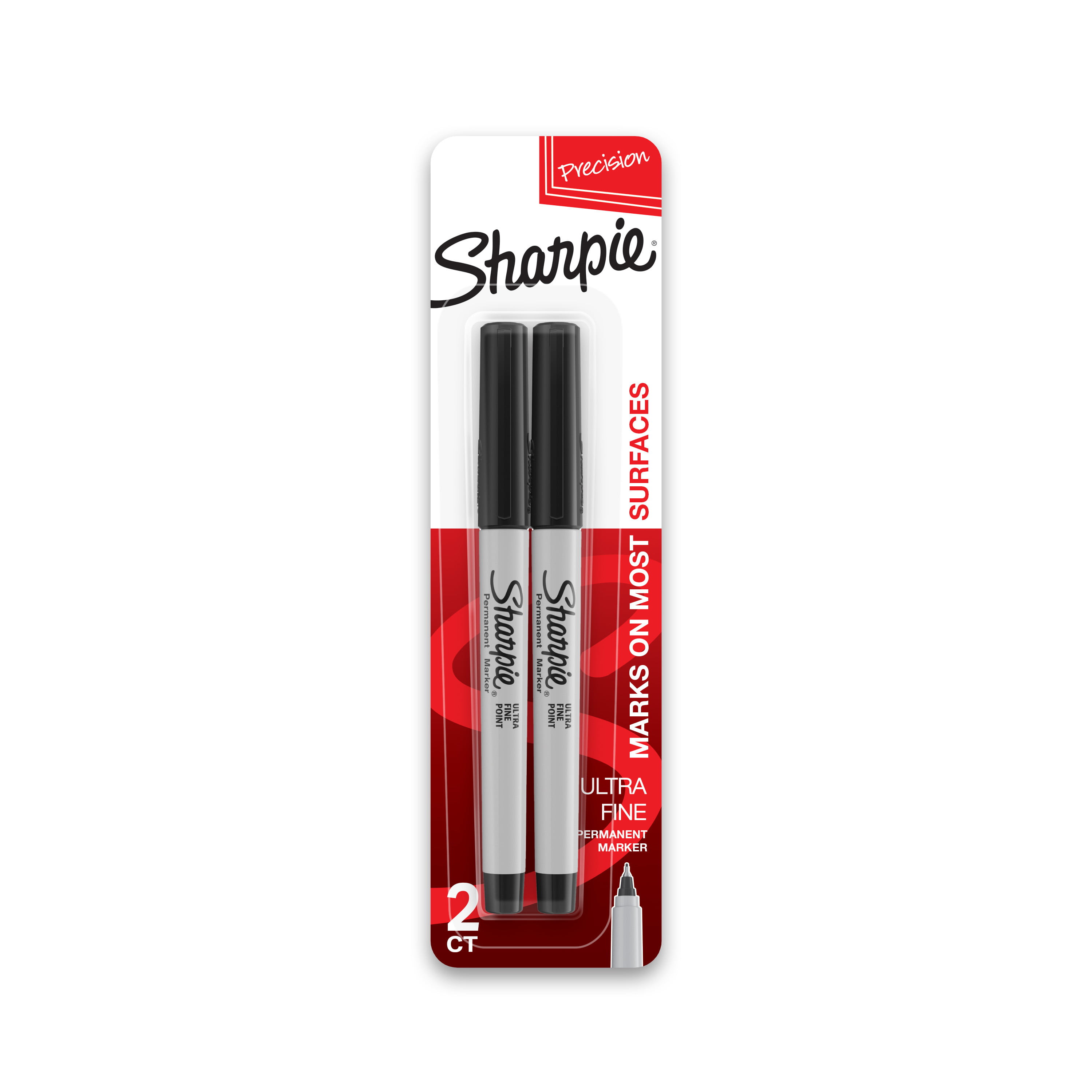 Sharpie Felt Tip Pens, Fine Point (0.4mm), Assorted Colors, 4