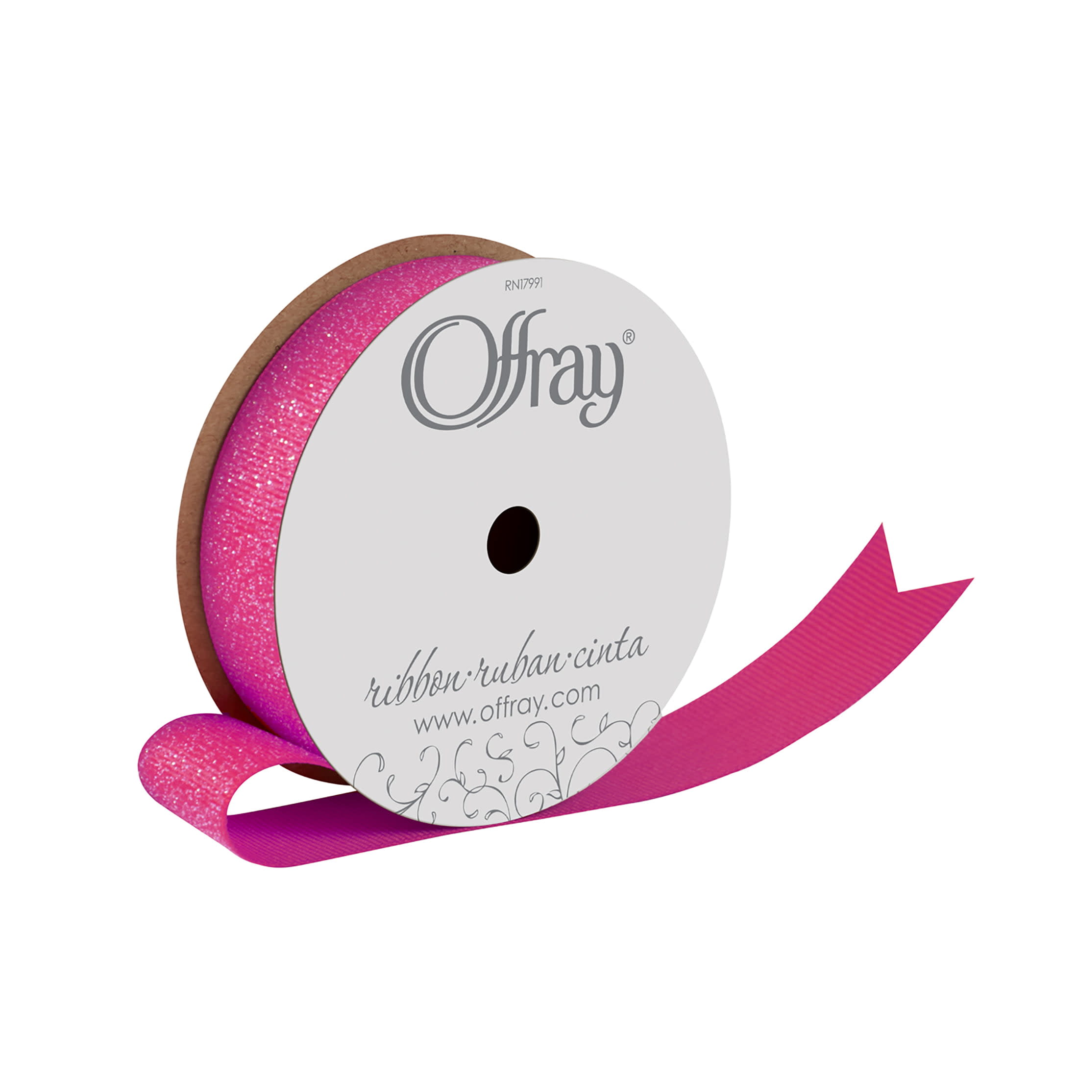 Offray Ribbon, White 1 1/2 inch Acetate Polyester Outdoor Ribbon for Floral  Displays and Decorations, 21 feet, 1 Each