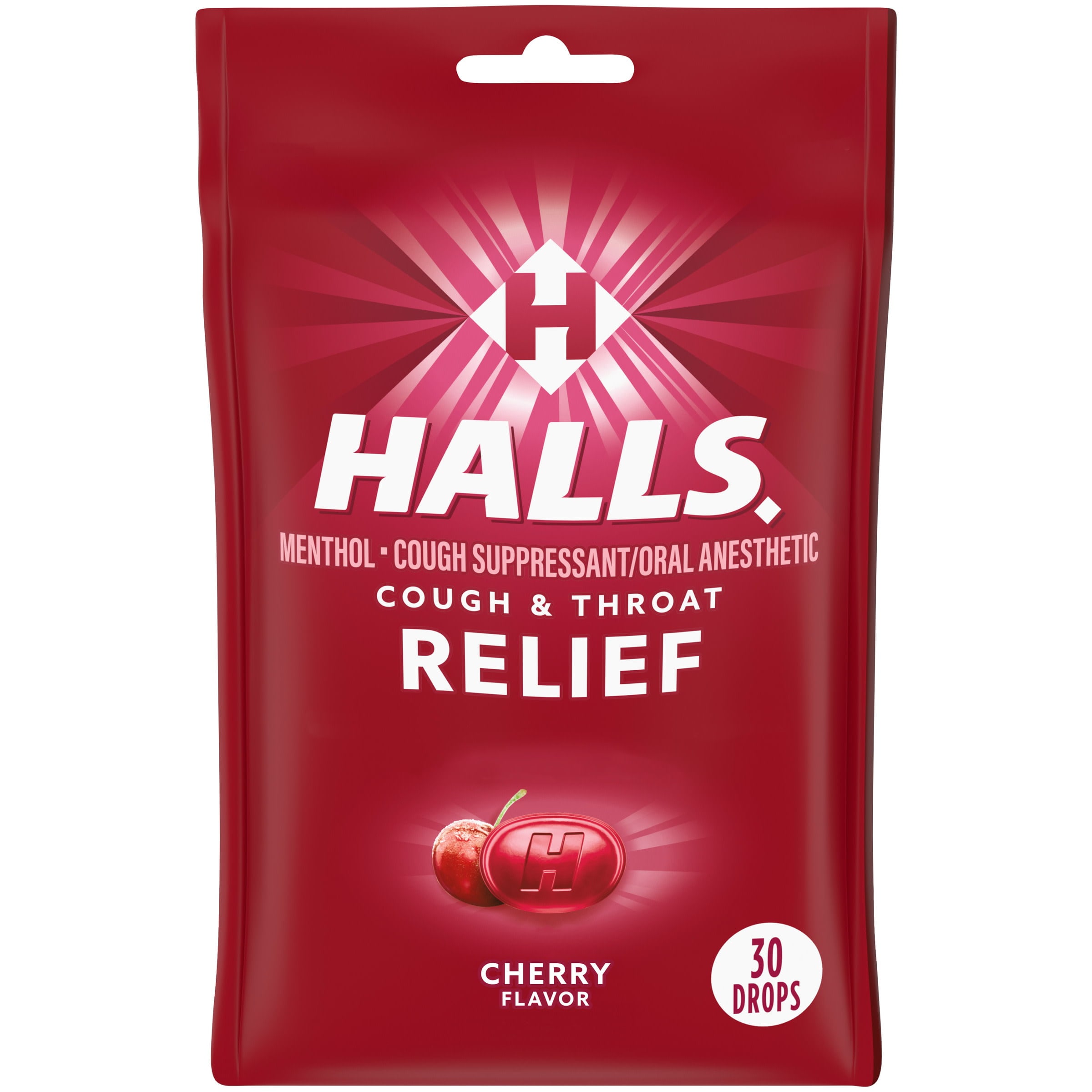 HALLS Relief Mentho-Lyptus Cough Drops, 30 Drops