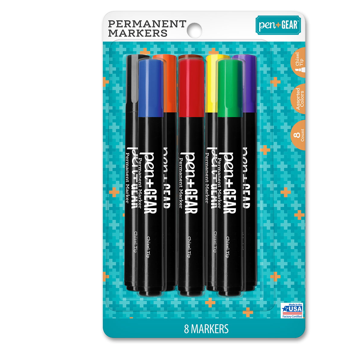 2 Fine Point BLACK Color Felt Tip MARKERS Permanent Magic Marker