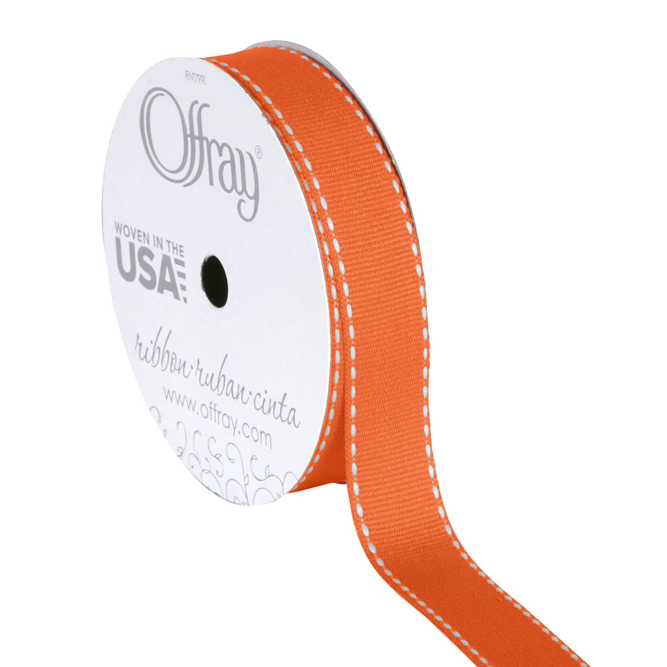 Offray Ribbon, White 1 1/2 inch Acetate Polyester Outdoor Ribbon for Floral  Displays and Decorations, 21 feet, 1 Each