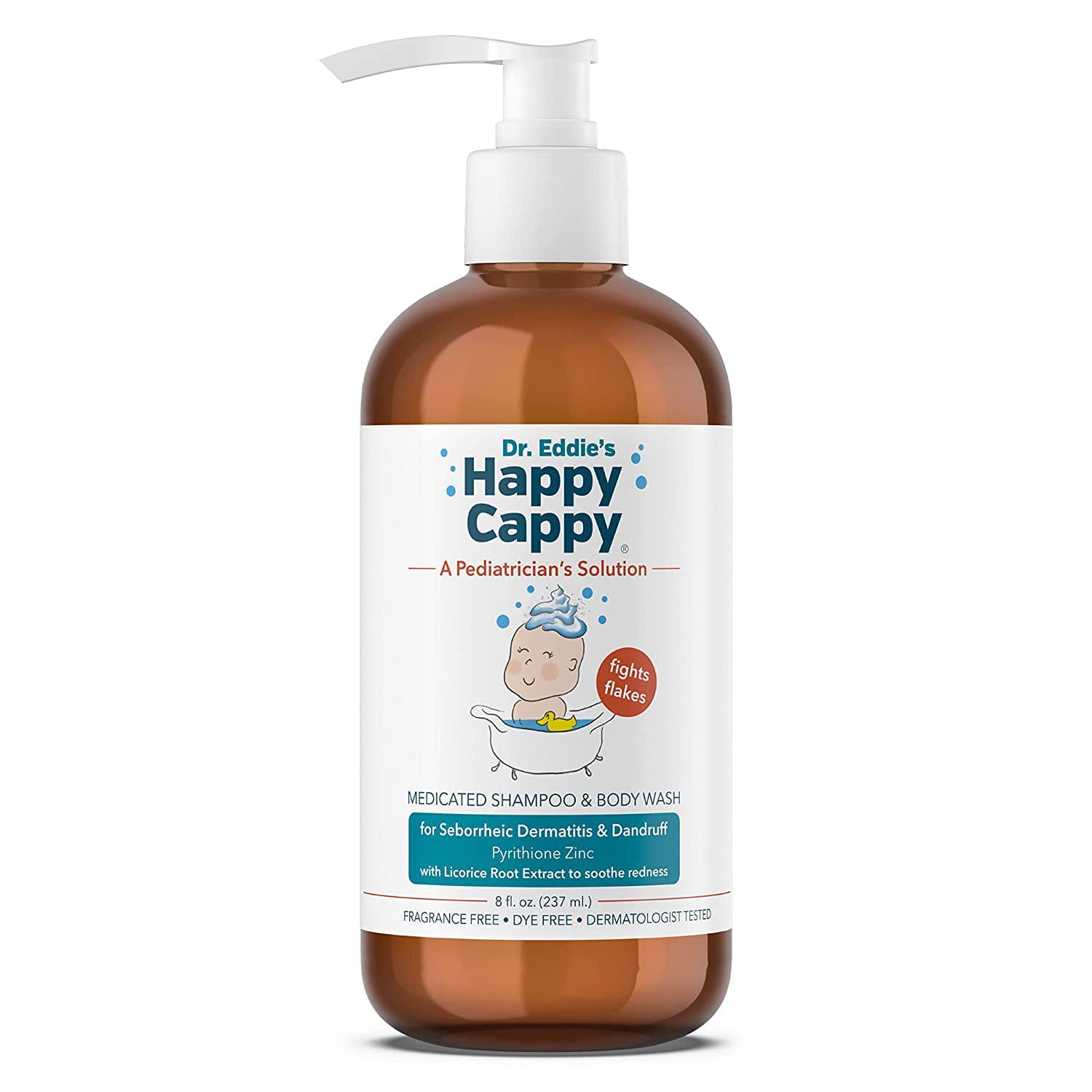 Dr. Eddie's Happy Cappy, Medicated Shampoo & Body Wash for Seborrheic  Dermatitis & Dandruff, 8 fl oz - DroneUp Delivery