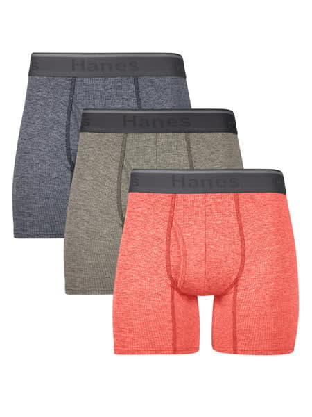 Hanes Men's Comfort Flex Fit Total Support Pouch Boxer Briefs, 3 Pack