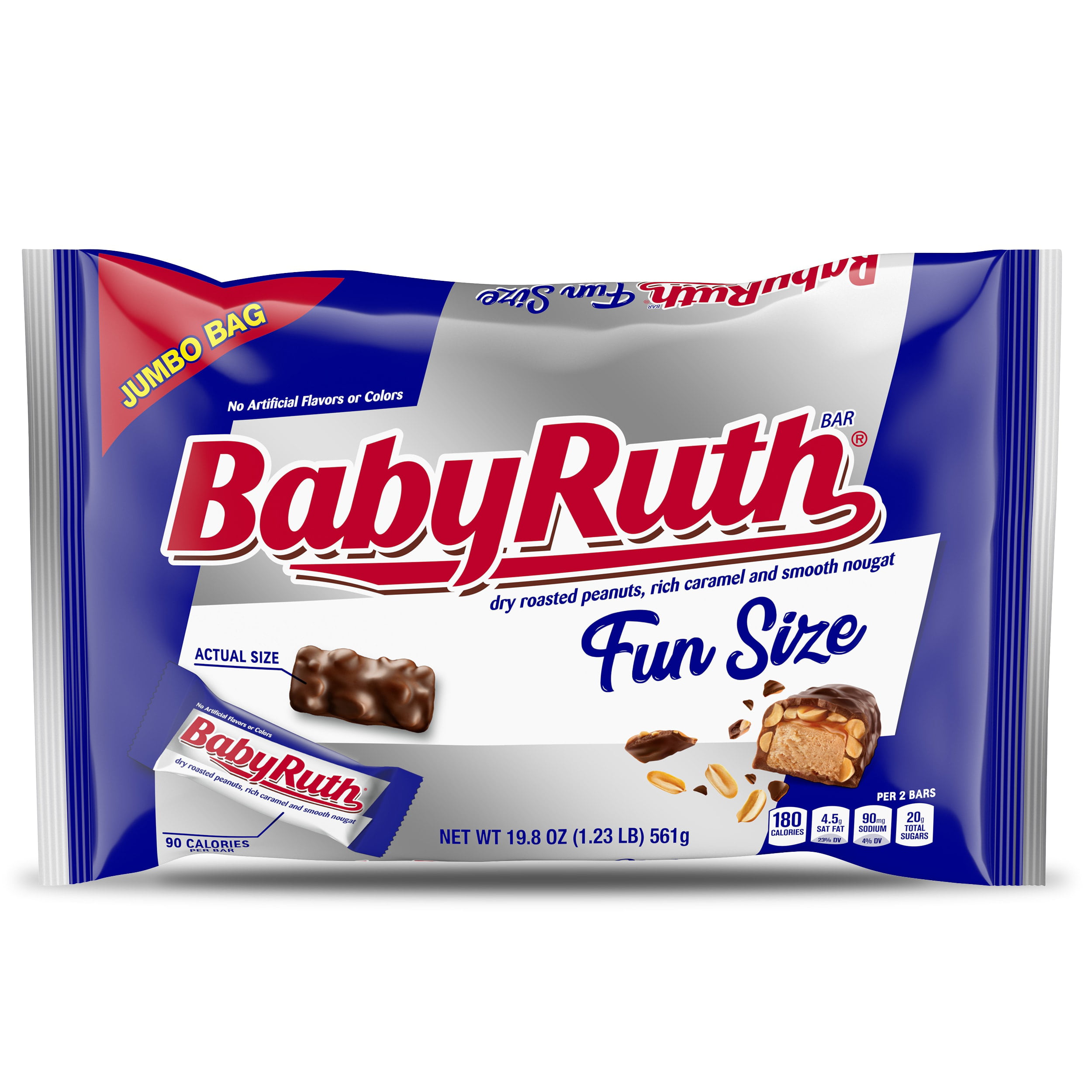 Baby Ruth Chocolatey, Peanut, Caramel and Nougat, Fun Size Candy Bars,  Easter Basket Stuffers, 19.8 oz - DroneUp Delivery