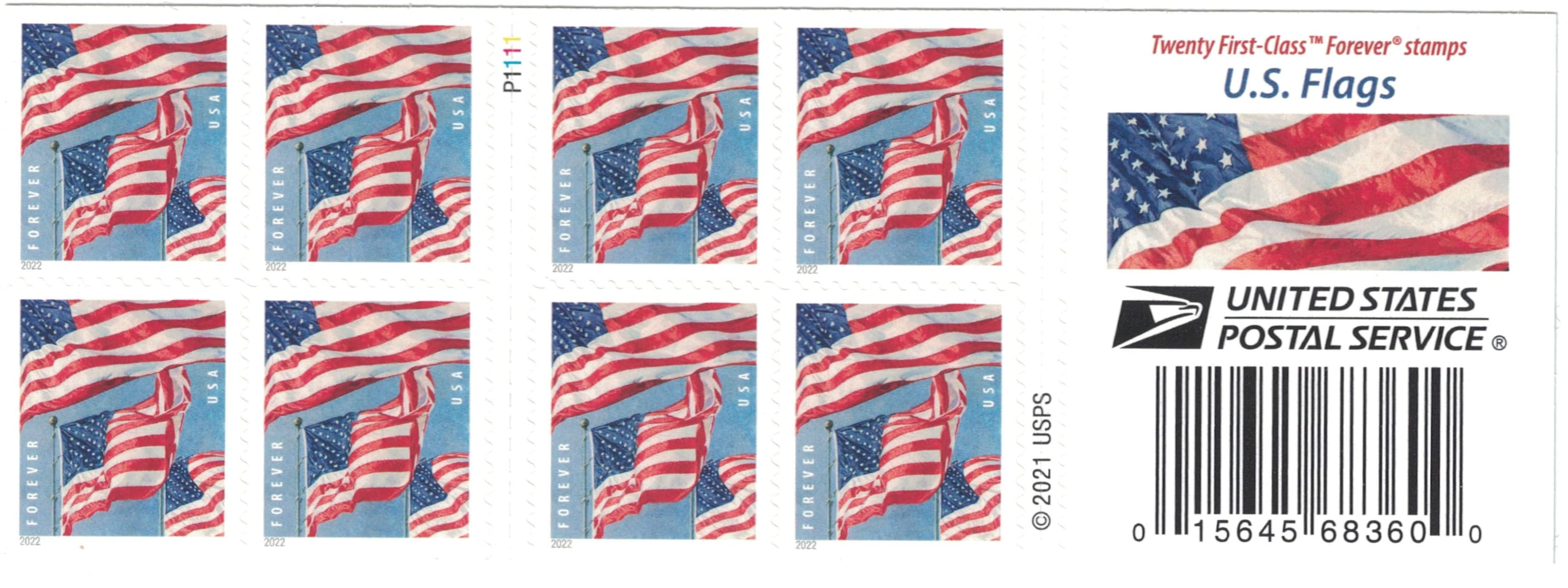 USPS U.S Flag 2022 Book of 20 Forever Stamps - DroneUp Delivery