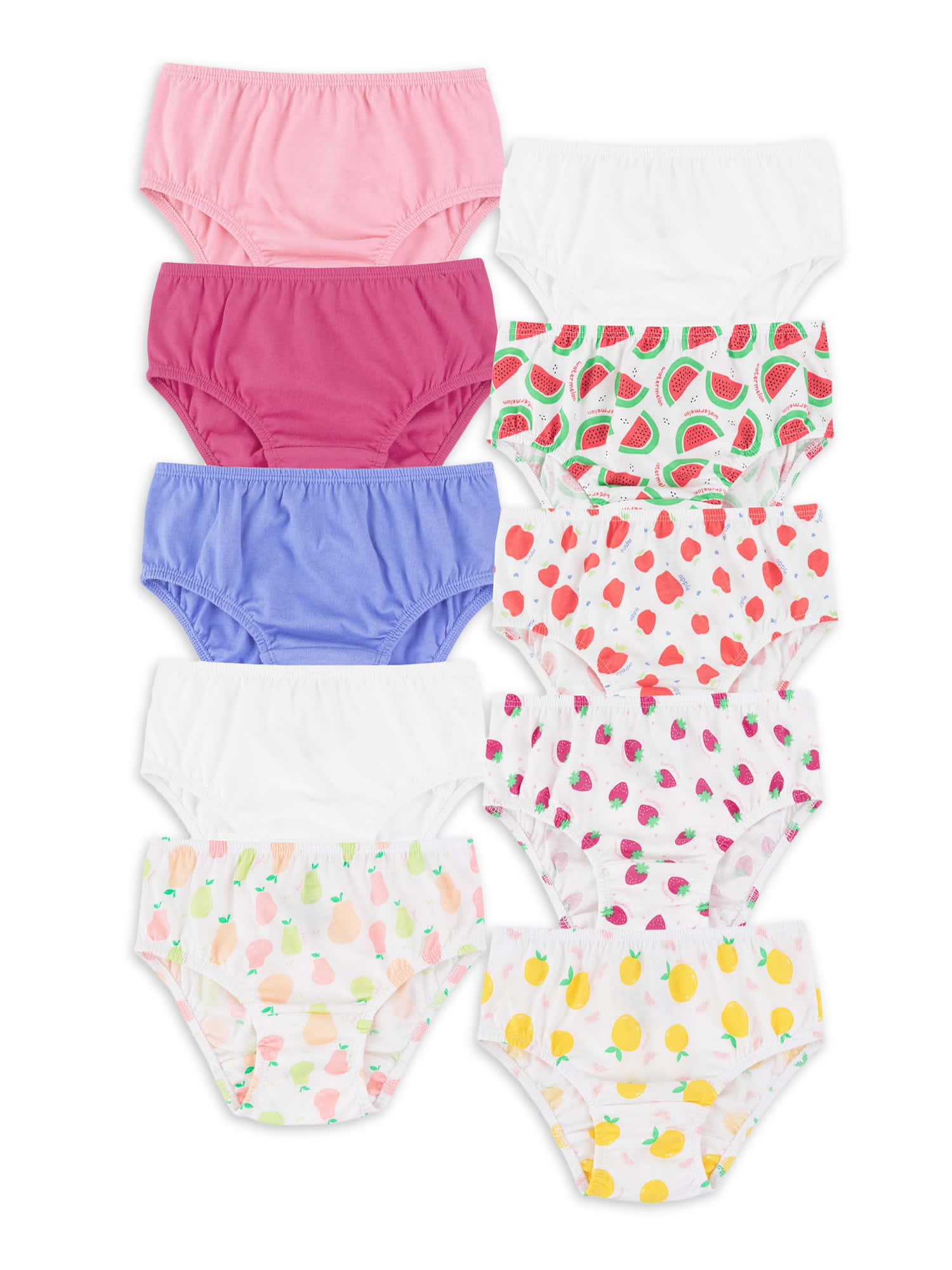 Wonder Nation Toddler Girls Briefs, 10-Pack, Sizes 2T-5T - DroneUp Delivery