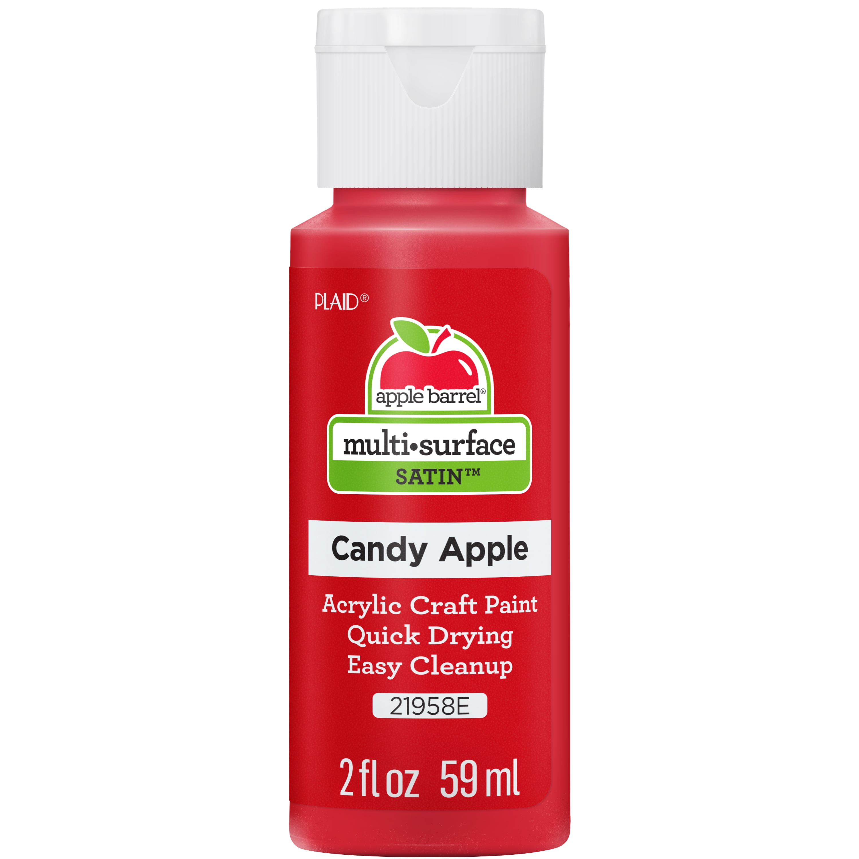 Apple Barrel Multi-Surface Acrylic Craft Paint, Candy Apple, 2 fl oz