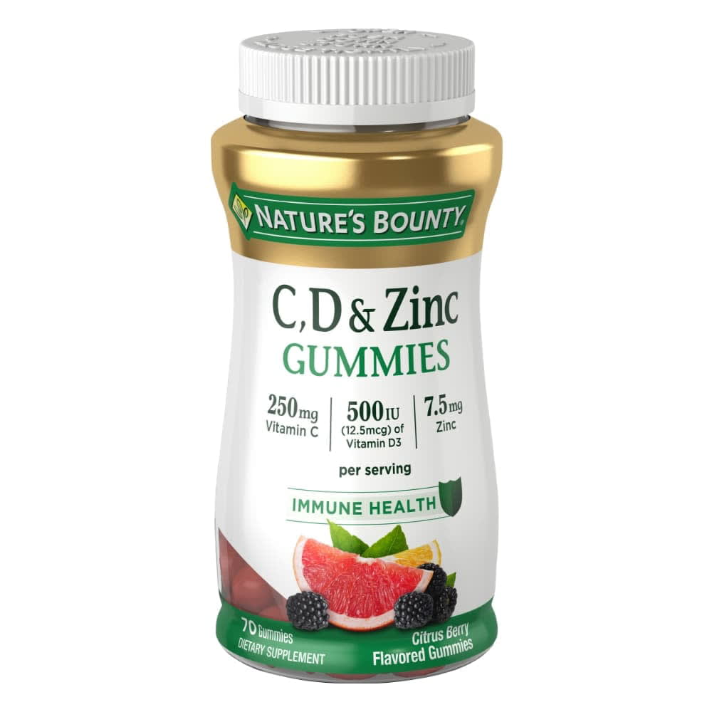 Natureís Bounty Vitamins C, D3, & Zinc, Immune Support Gummies, Citrus  Berry, 70 Count - DroneUp Delivery