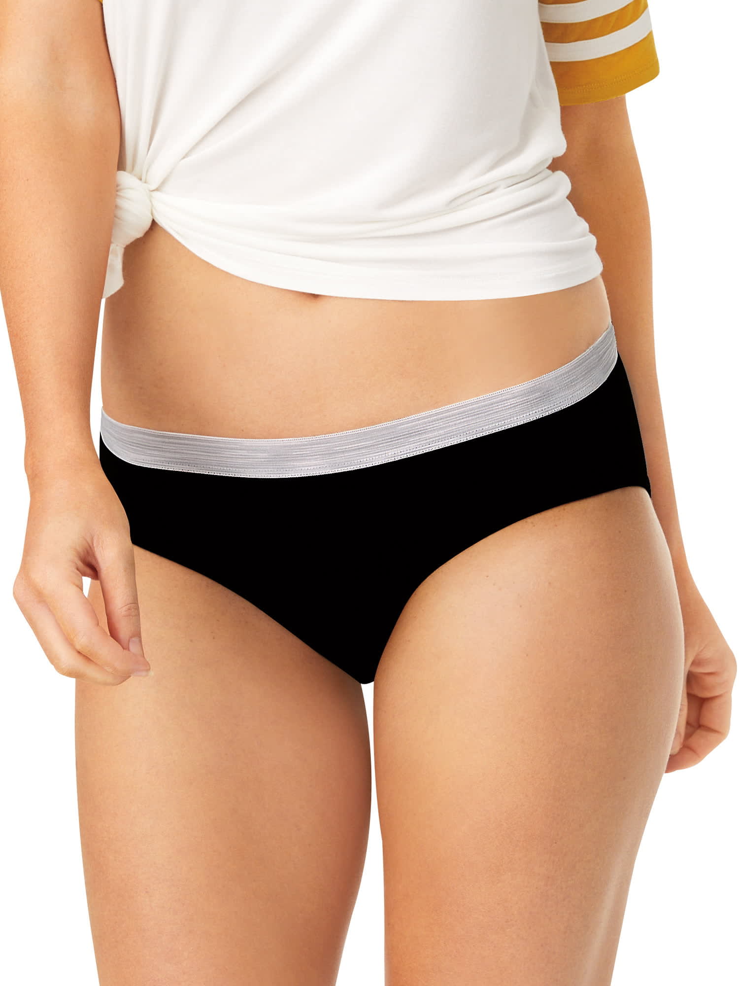 Joyspun Women's Seamless Brief Panties, 6-Pack, Sizes XS to 3XL 