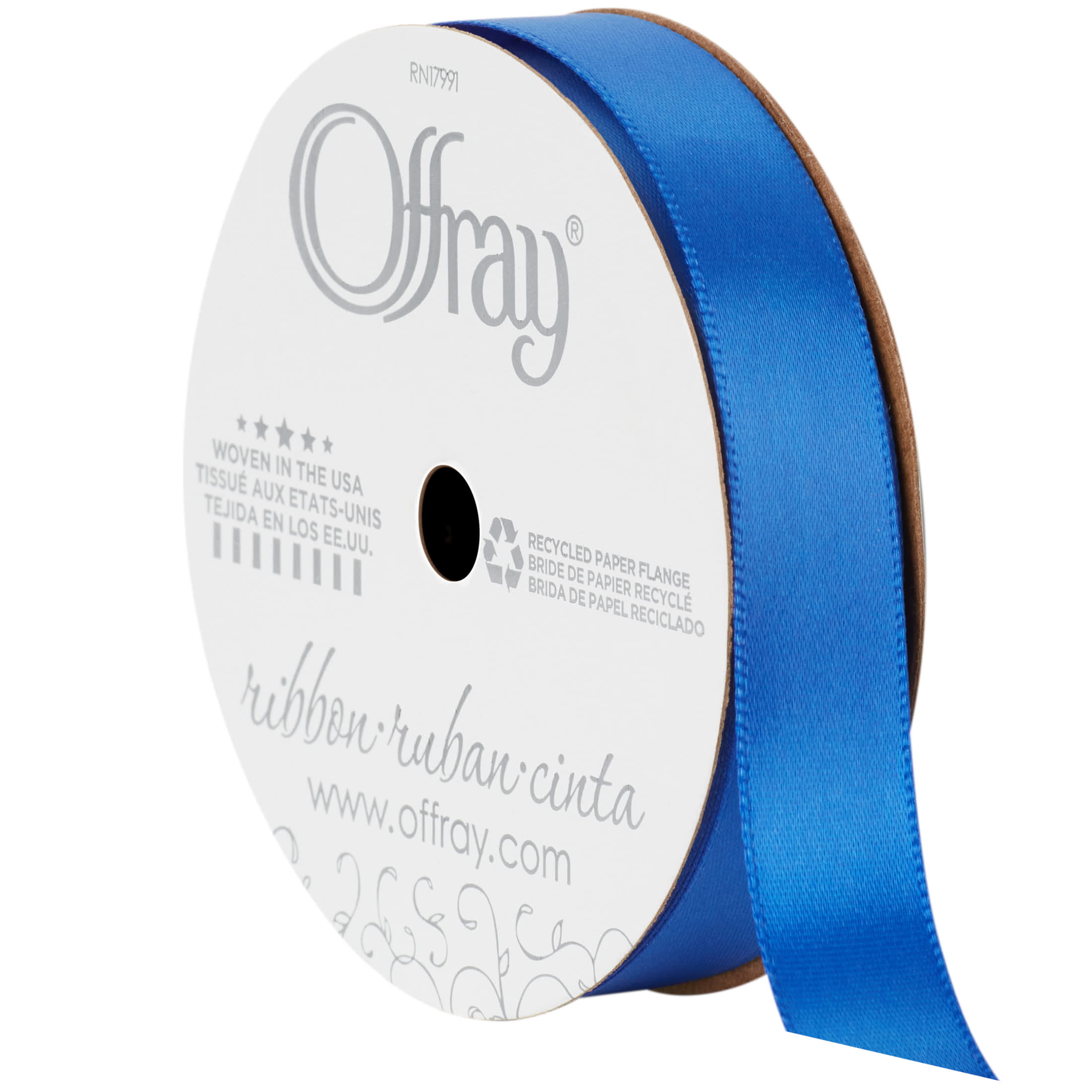 Offray Ribbon, Silver 3/8 inch Metallic Ribbon, 15 feet - DroneUp Delivery