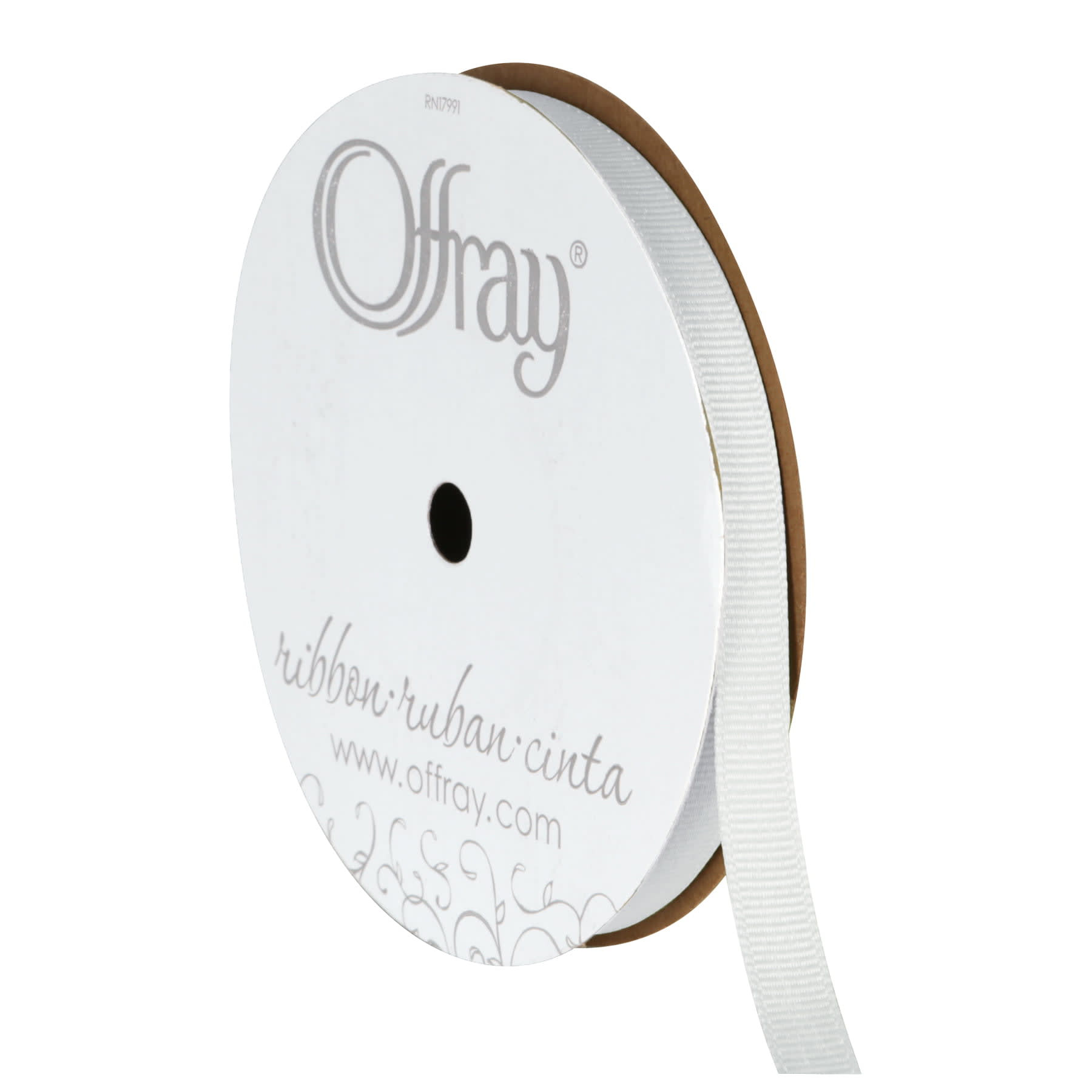 Offray Ribbon, Powder Blue 3/8 inch Single Face Satin Polyester Ribbon, 18  feet 