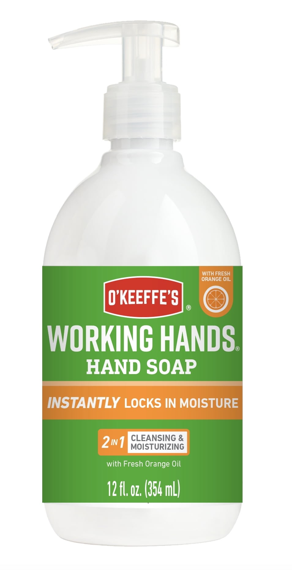 O'Keeffe's Working Hands Moisturizing Liquid Hand Soap, Orange, 12 fl