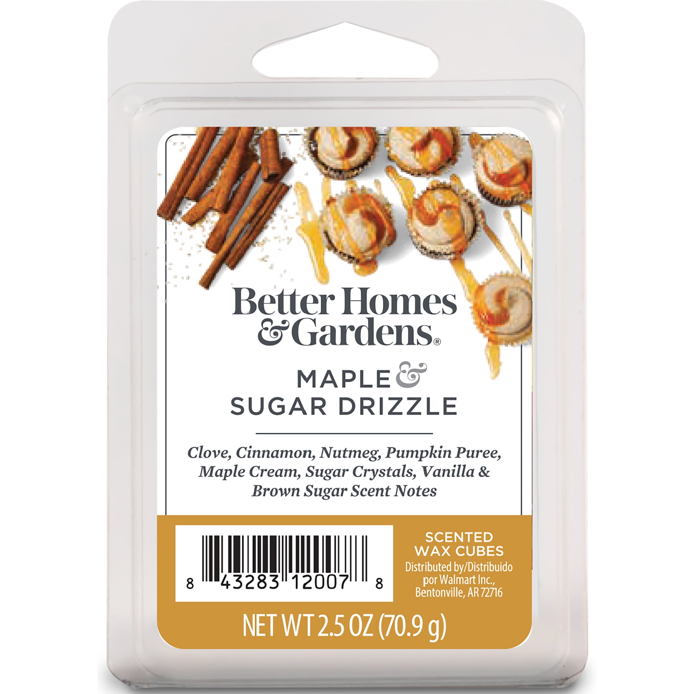 Maple Sugar Drizzle Scented Wax Melts, Better Homes & Gardens, 2.5 Oz  (1-Pack) - DroneUp Delivery