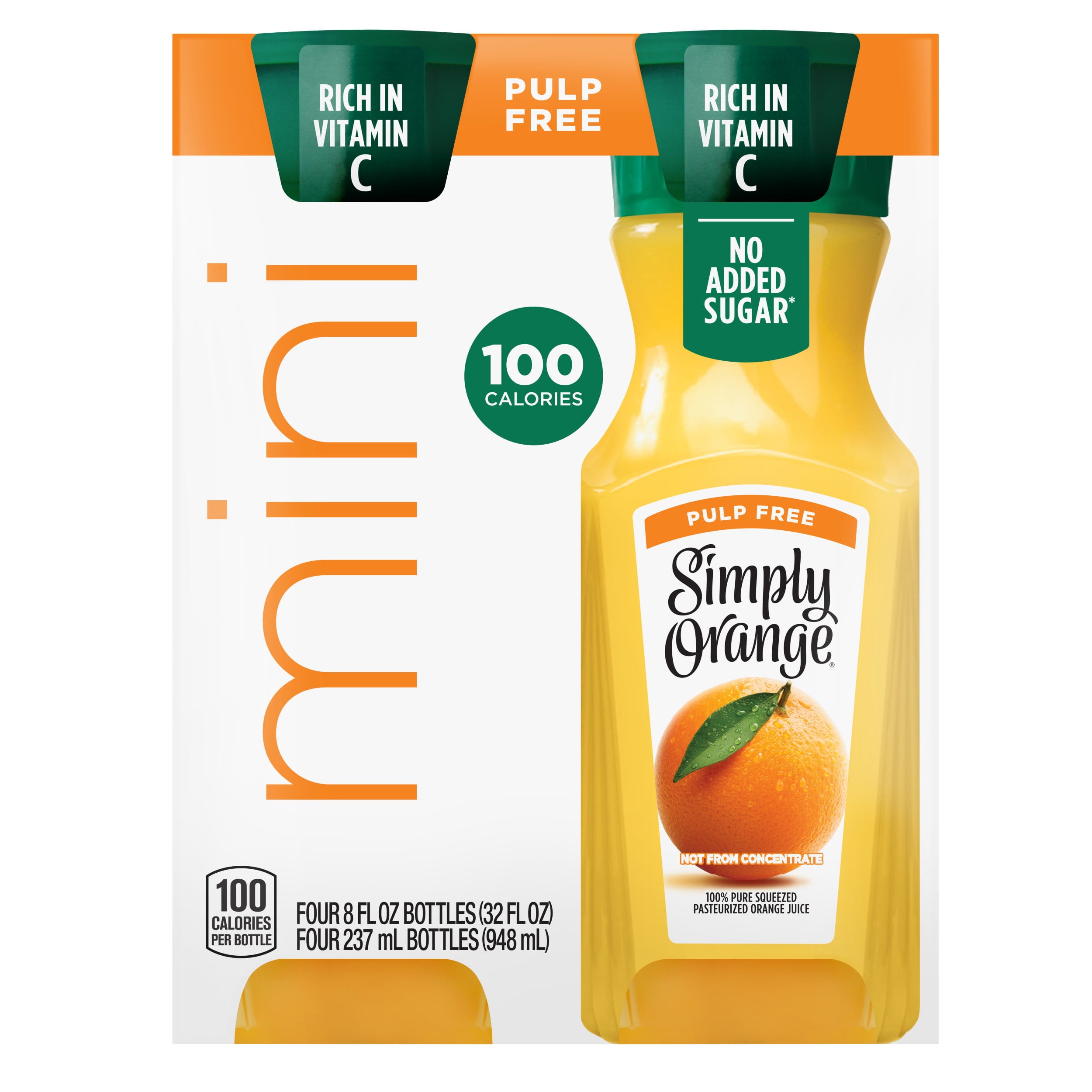 UNITED DAIRY 100% Pure Orange Juice 1 GAL PLASTIC JUG, Orange