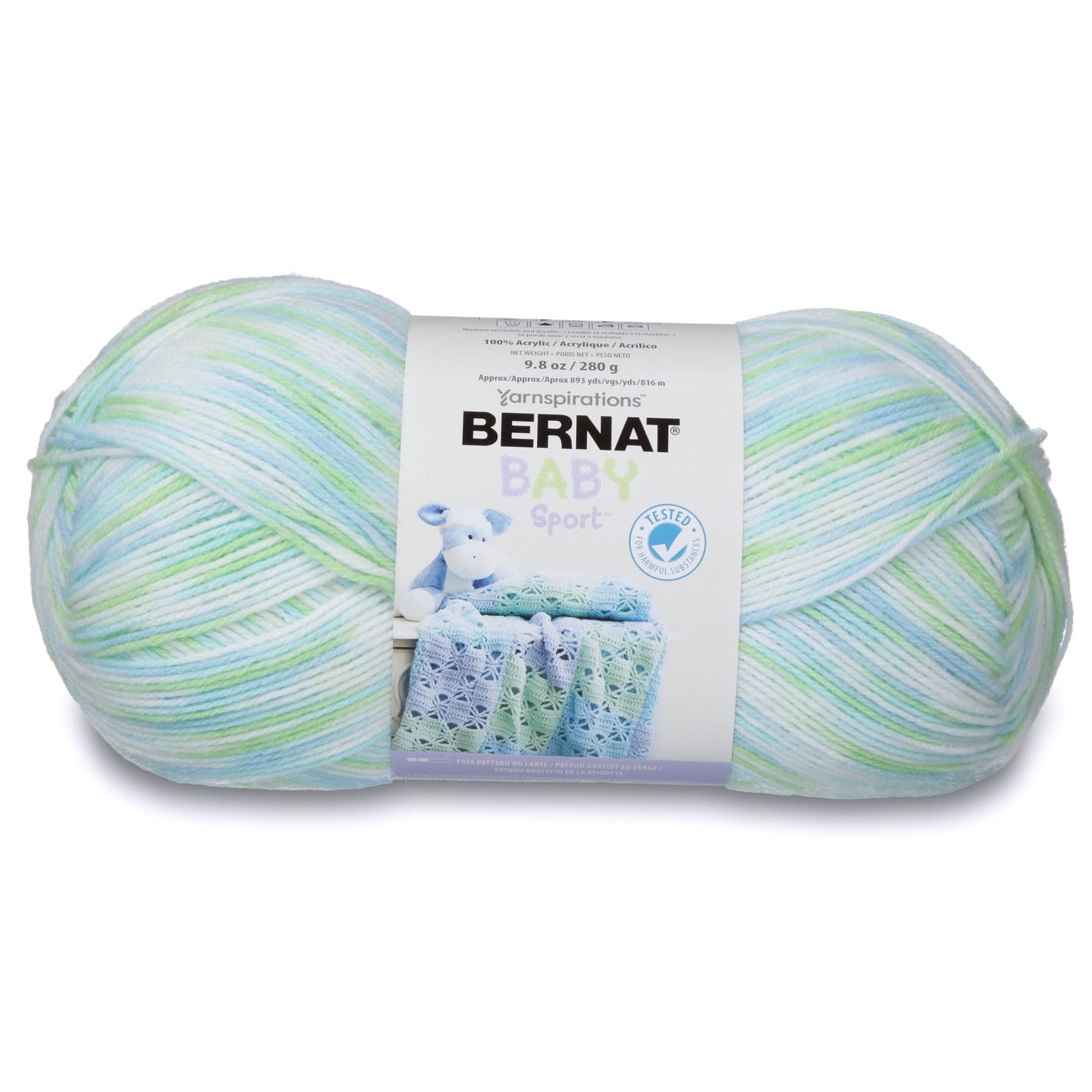 Mainstays Medium Acrylic Green Yarn, 7 Oz 397 Yards