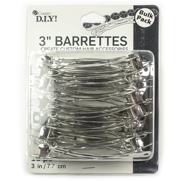 DIY Metal 3 Silver Barrette, 18 Piece - DroneUp Delivery