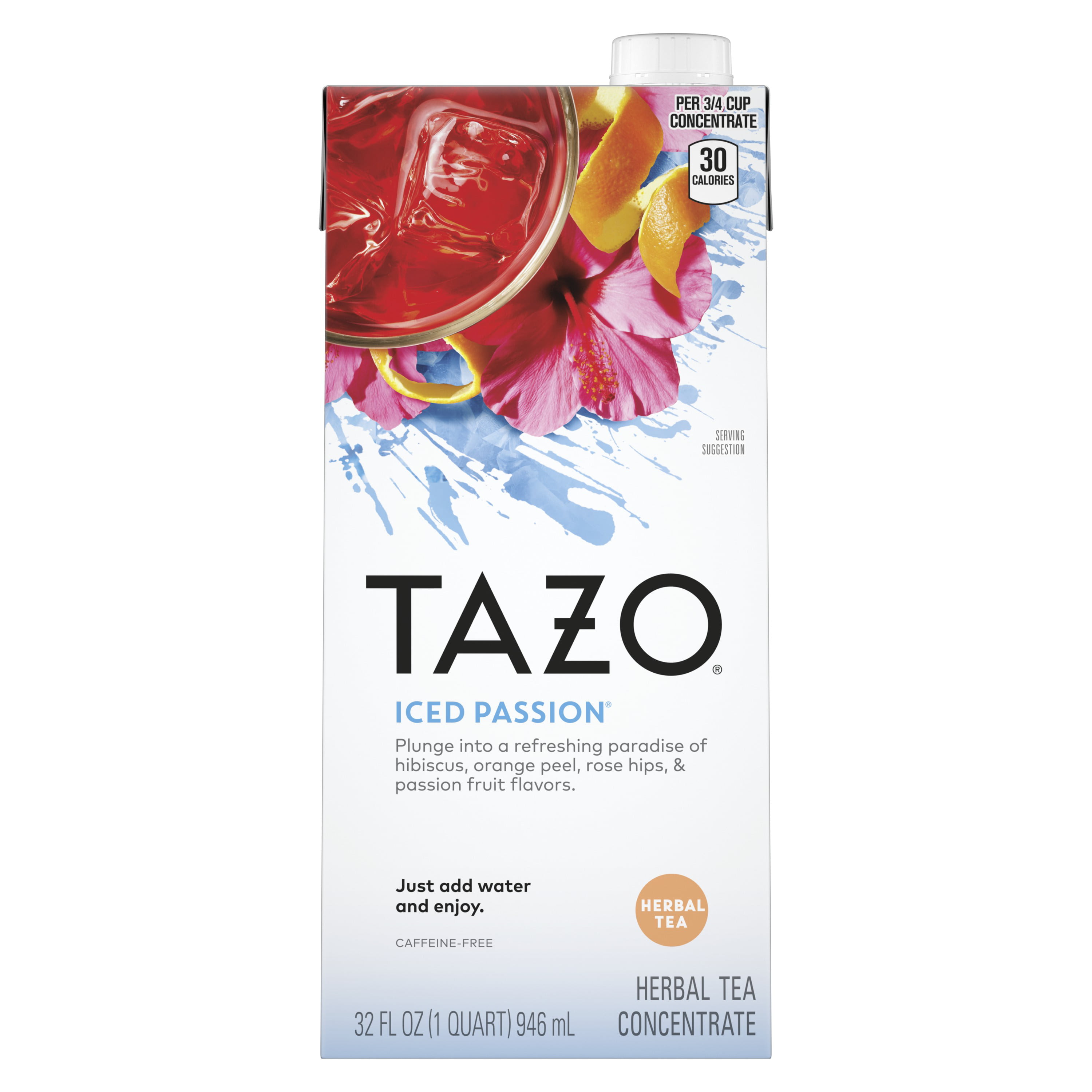 TAZO Passion Iced Tea Concentrate, Black Tea, 32 oz Carton - DroneUp  Delivery