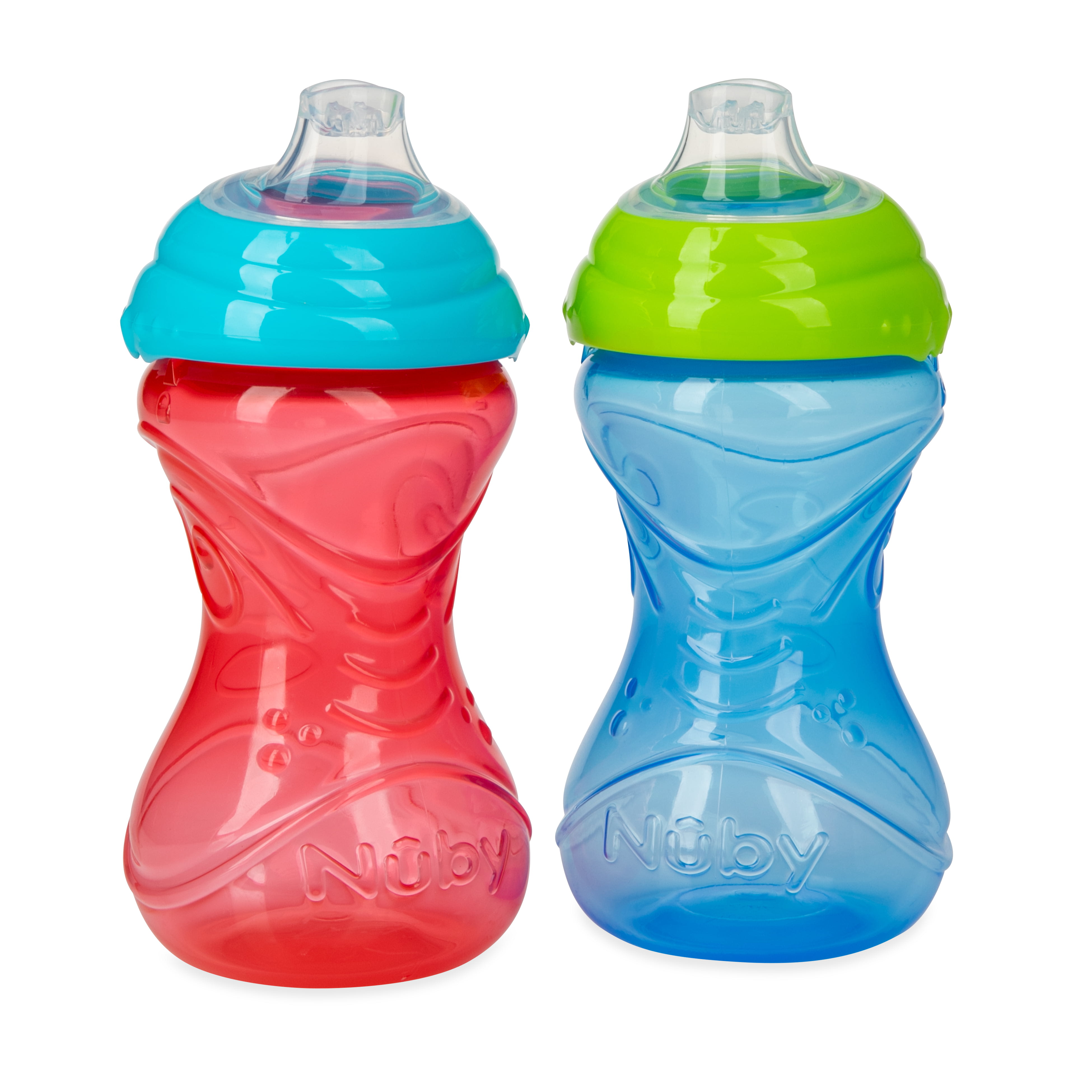 Nuby 2 Pack 10oz Clik-it No-Spill Silicone Spout Sippy Cup