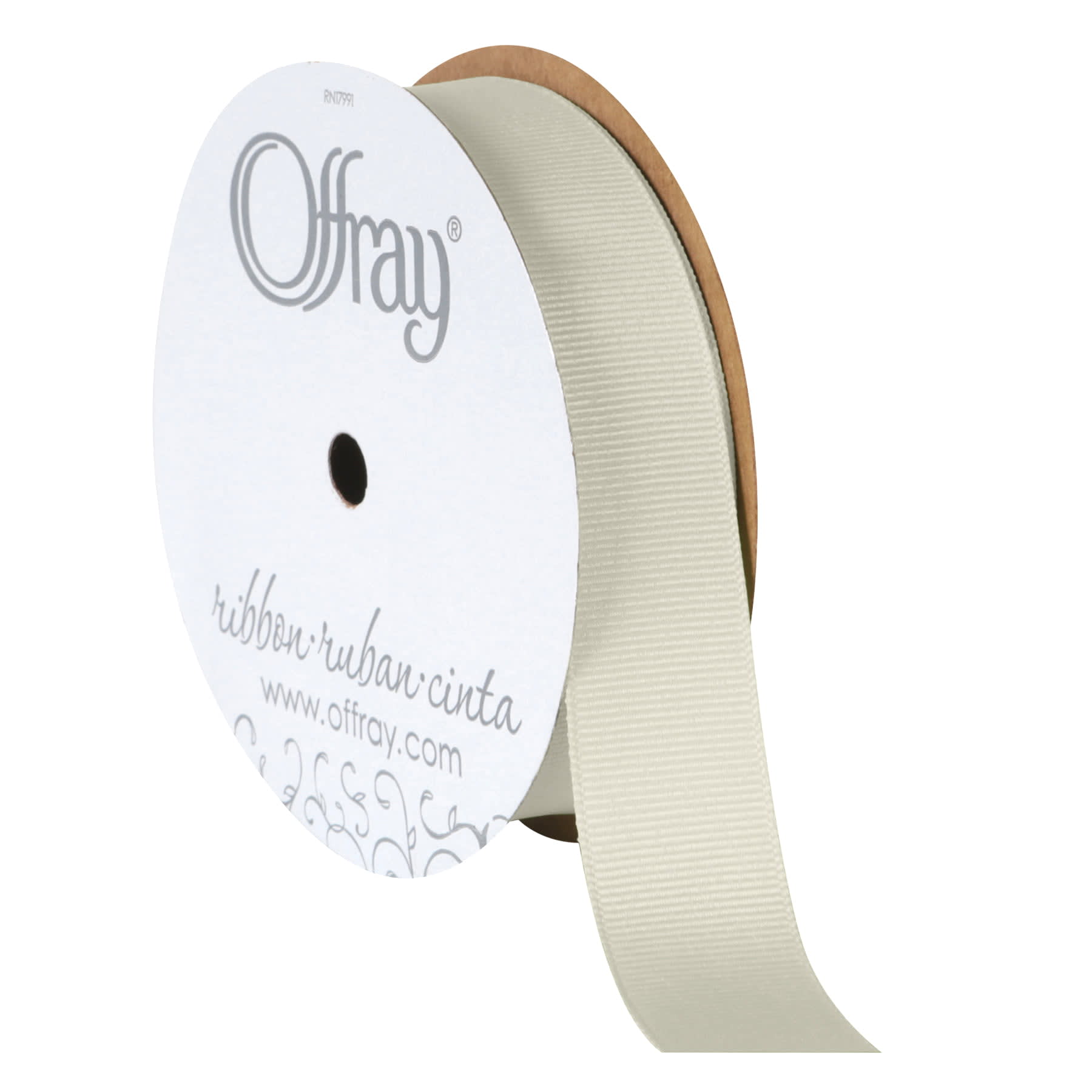 Offray 2.5 inch Glitter Wired Sheer Ribbon-White