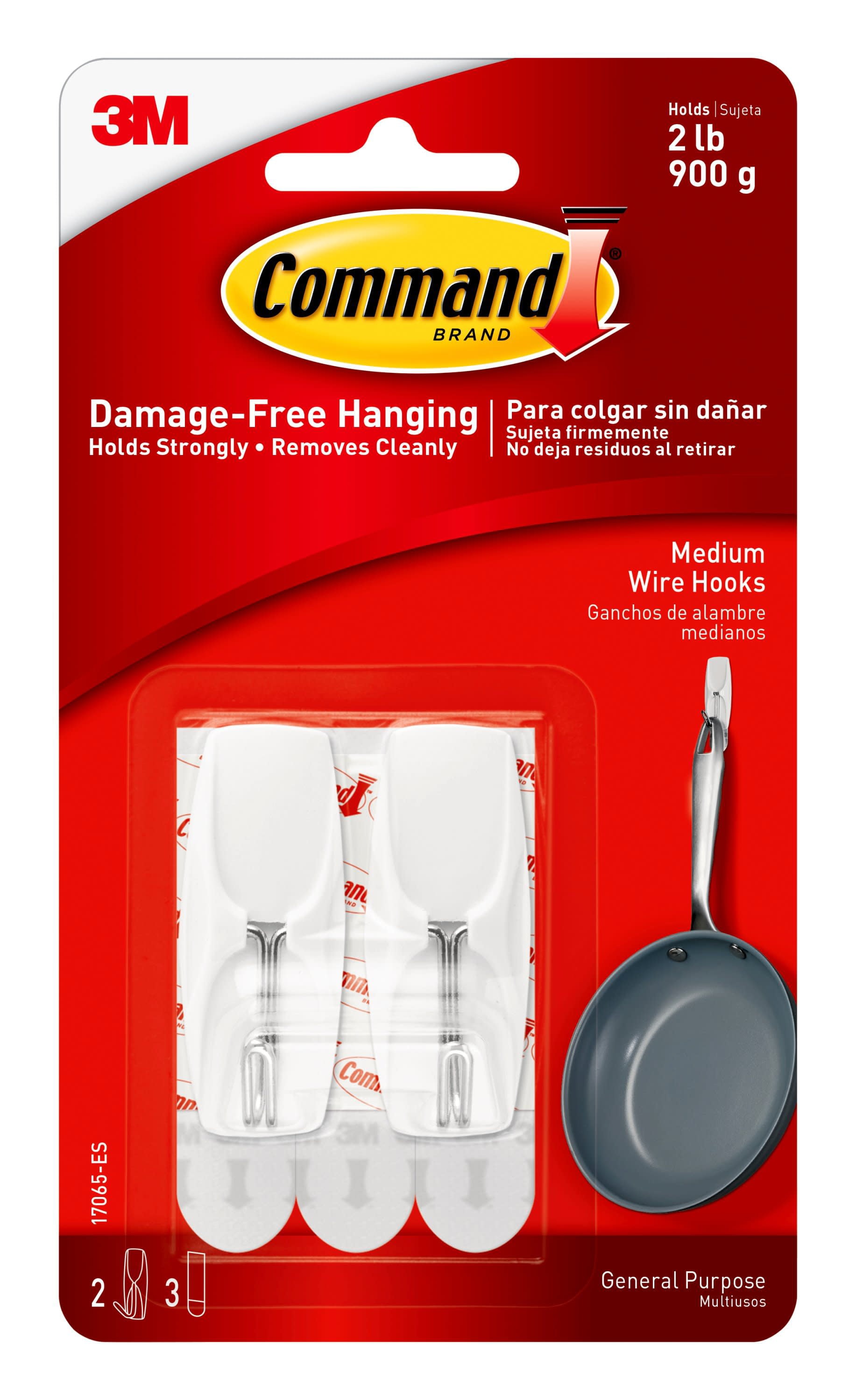 Command 15 Lb XL Heavyweight Wall Hook, White, Damage Free