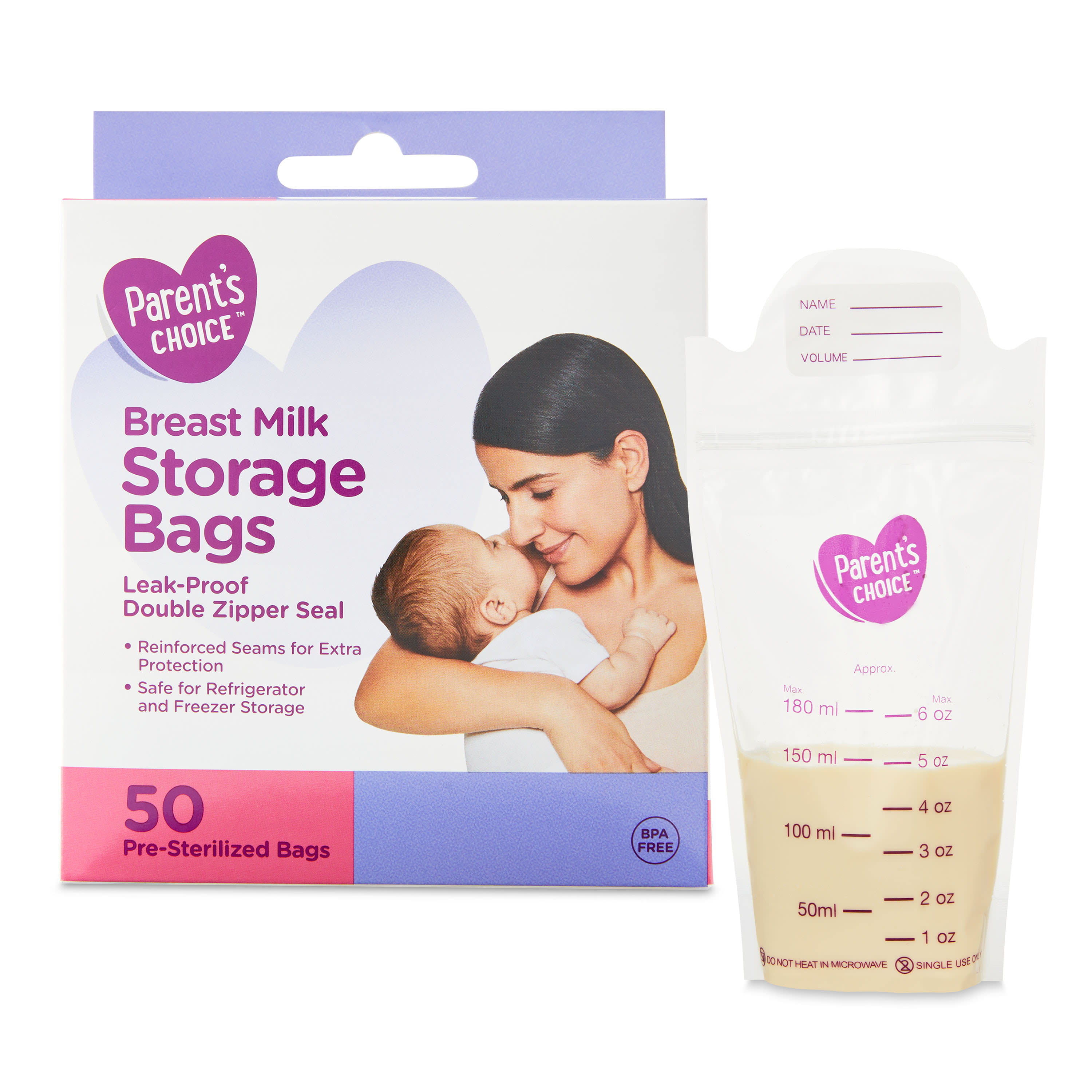 Medela Breast Milk Storage Bags, 6 oz, 100 Count