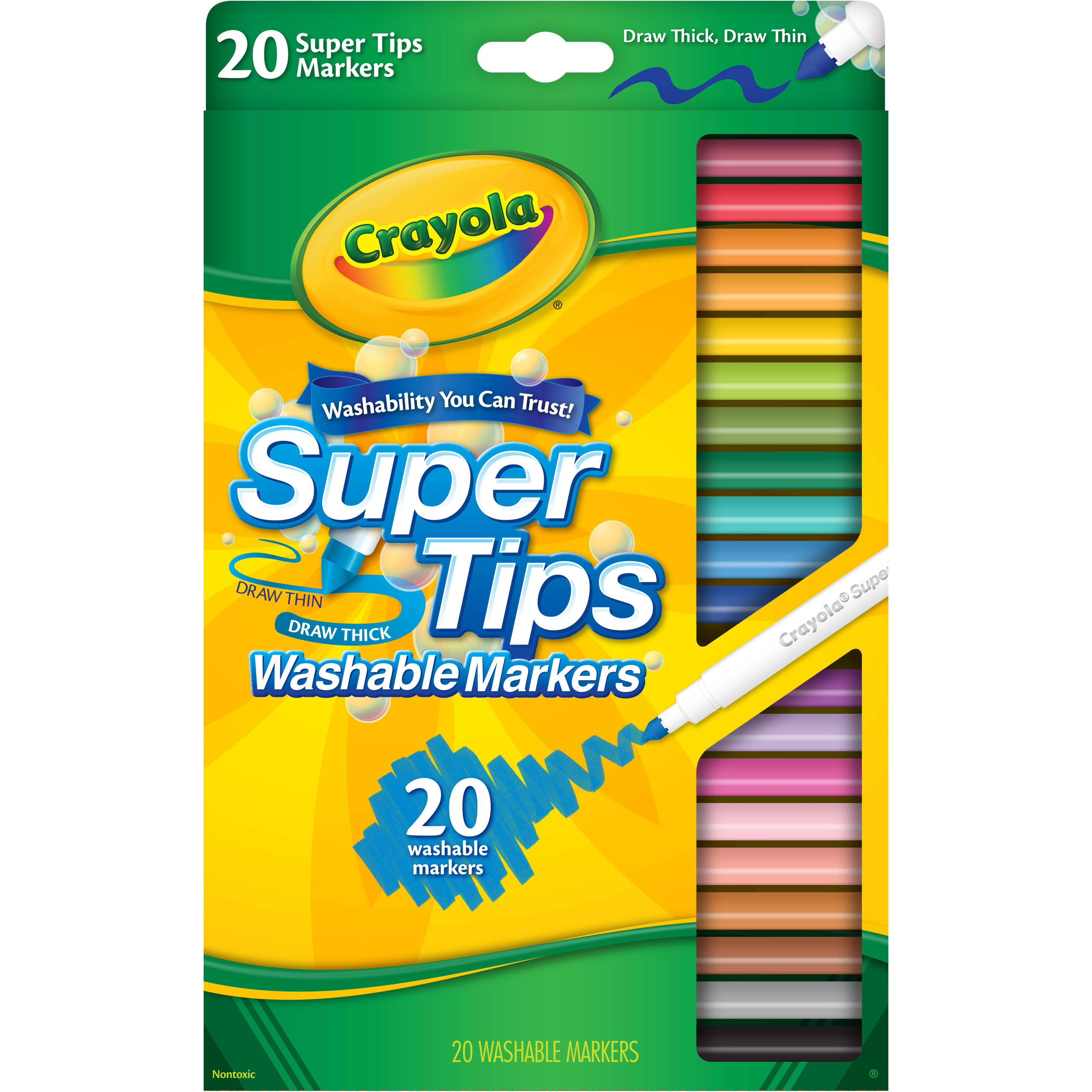 Brand New Crayola Super Tips Washable Markers Pack 100 Assorted