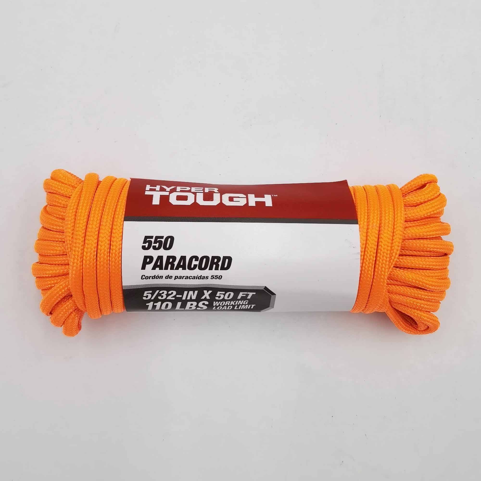 Hyper Tough 550 Utility Paracord Rope, Orange, 5/32 inch x 50 feet -  DroneUp Delivery