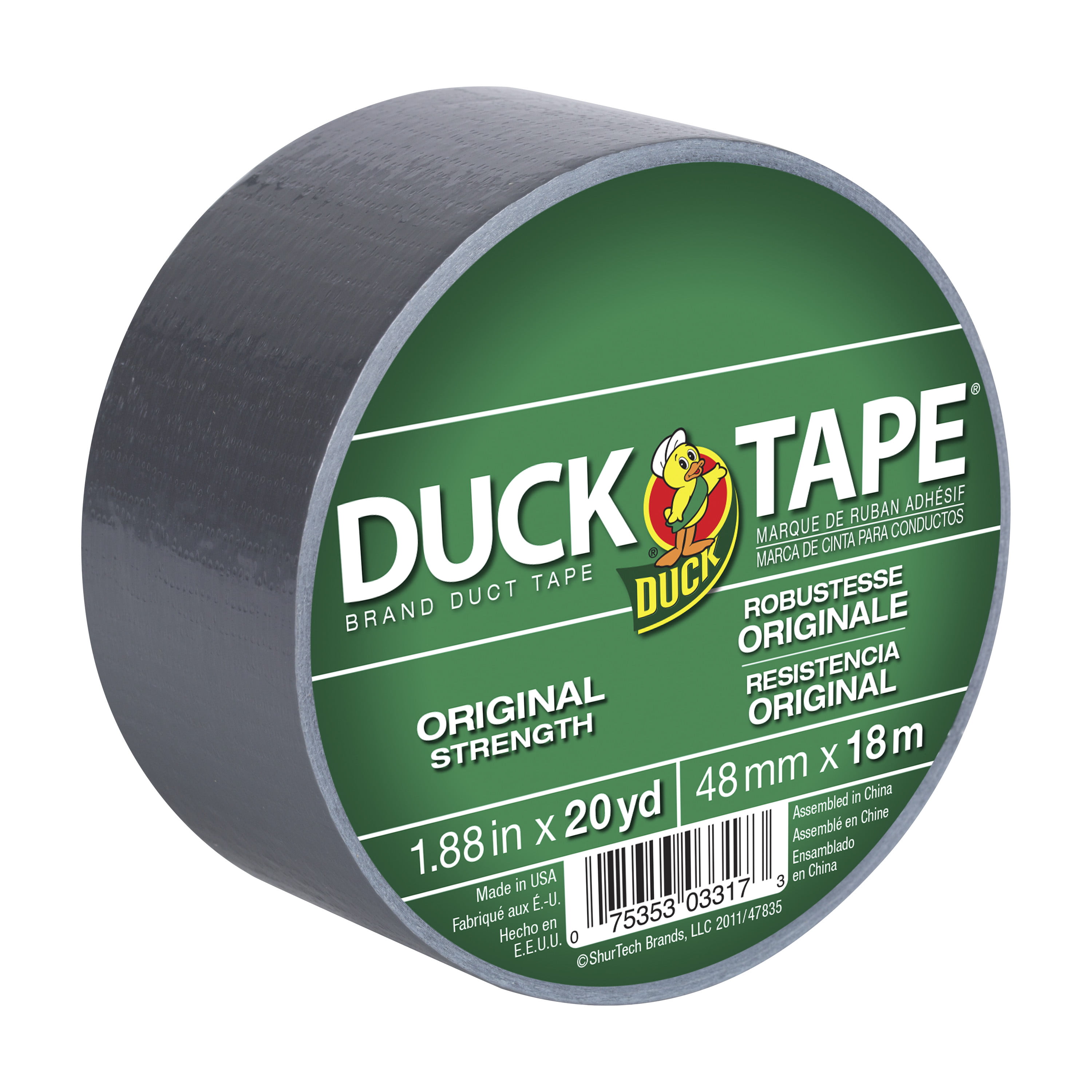 Duck Tape Brand Black Duct Tape, 1.88 in. x 20 yd.