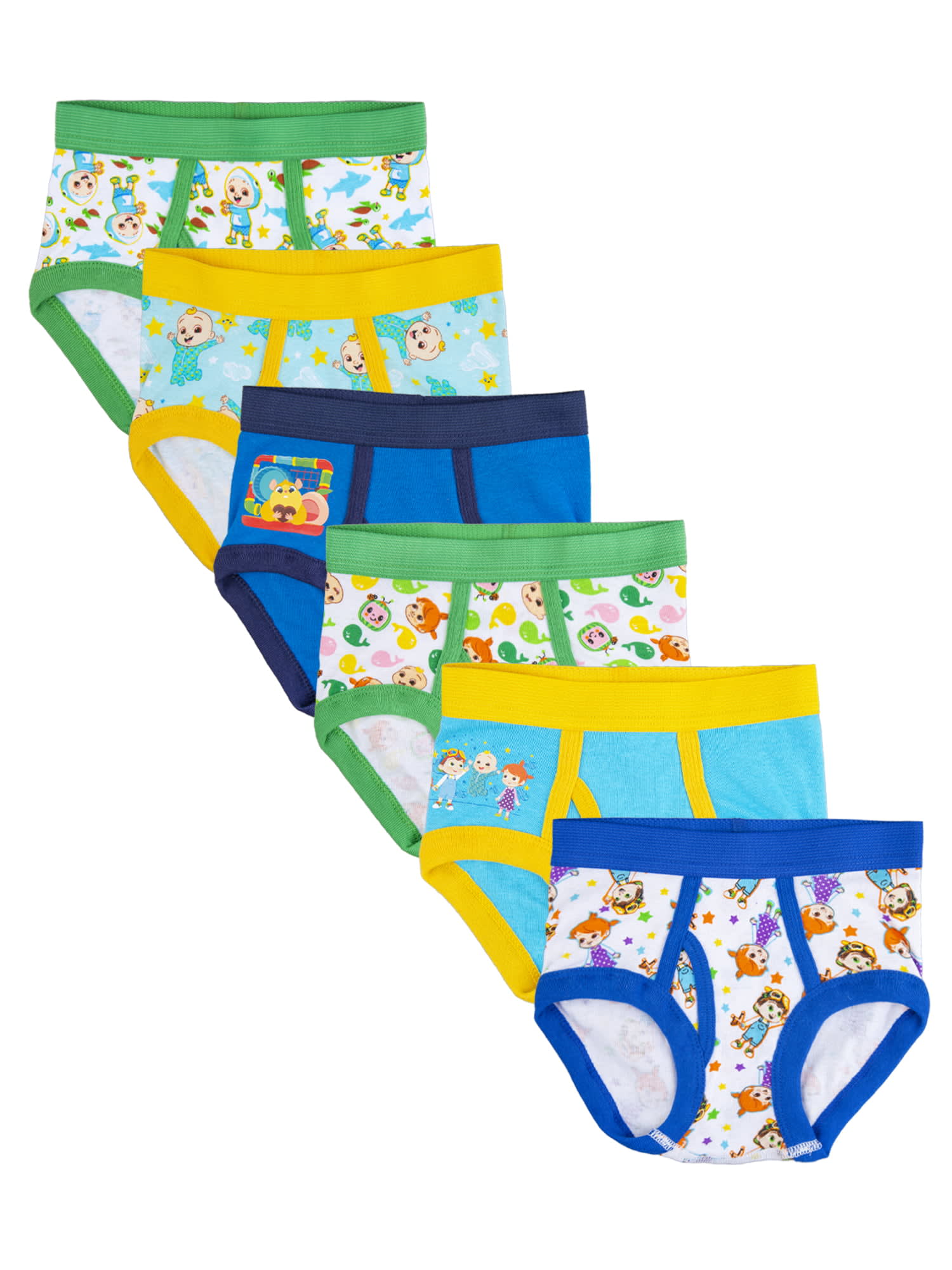 Wonder Nation 4T-5T Toddler Boys 6 Pack Briefs Underwear Solid
