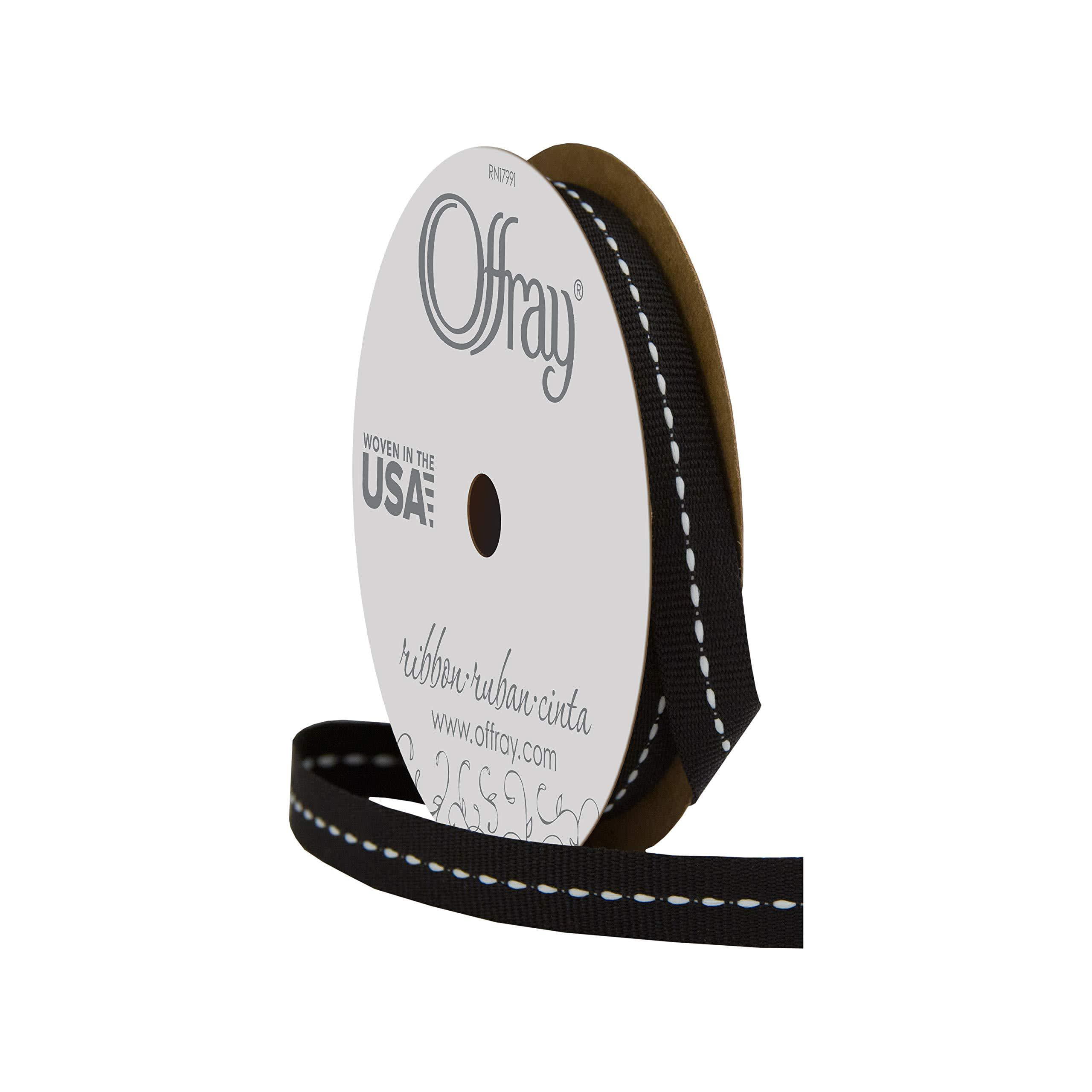 Offray 1.5 Satin Single Face White Ribbon - 12 ft