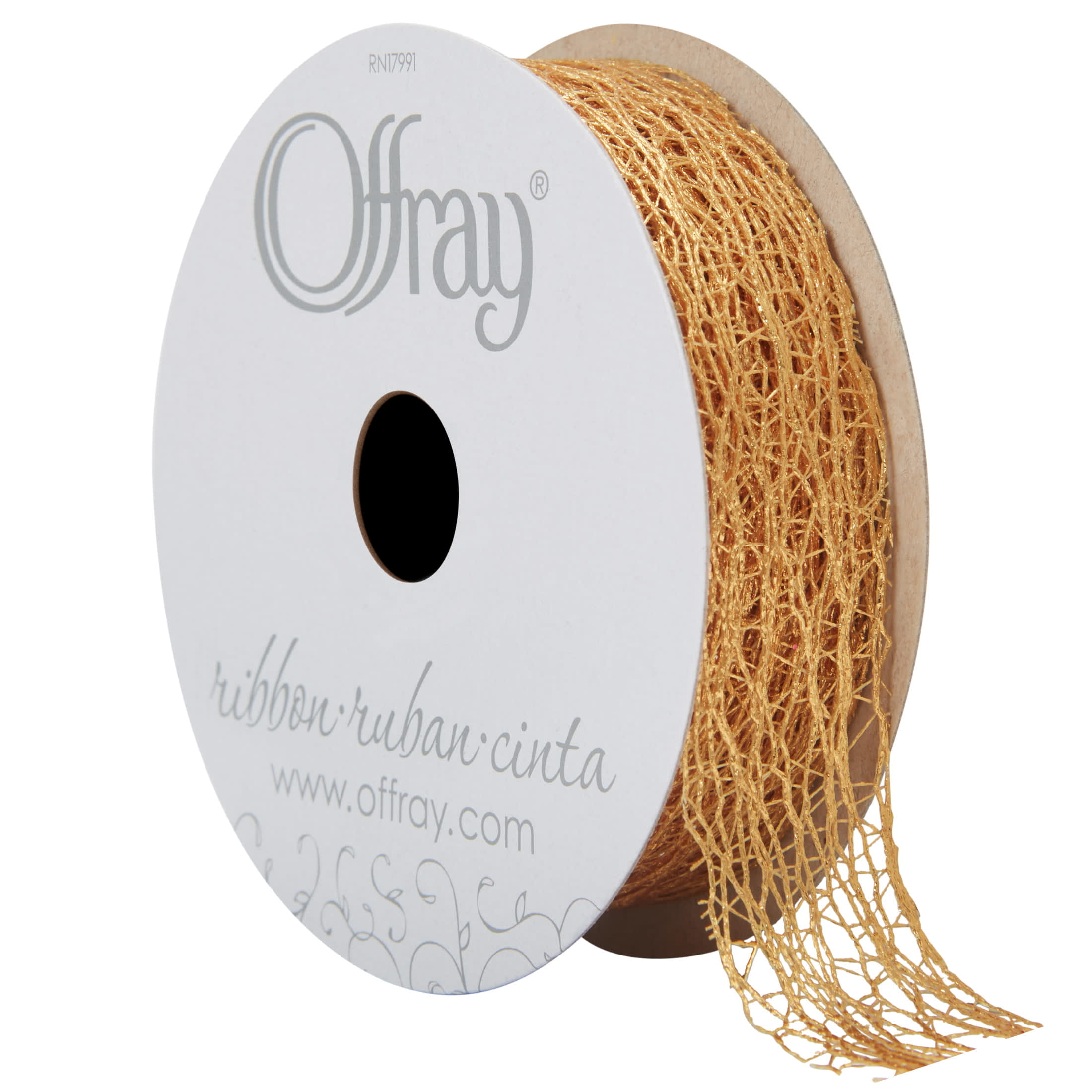 Offray, White Lattice Craft Ribbon, 1 1/2-Inch, 1-1/2 Inch x 9 Feet