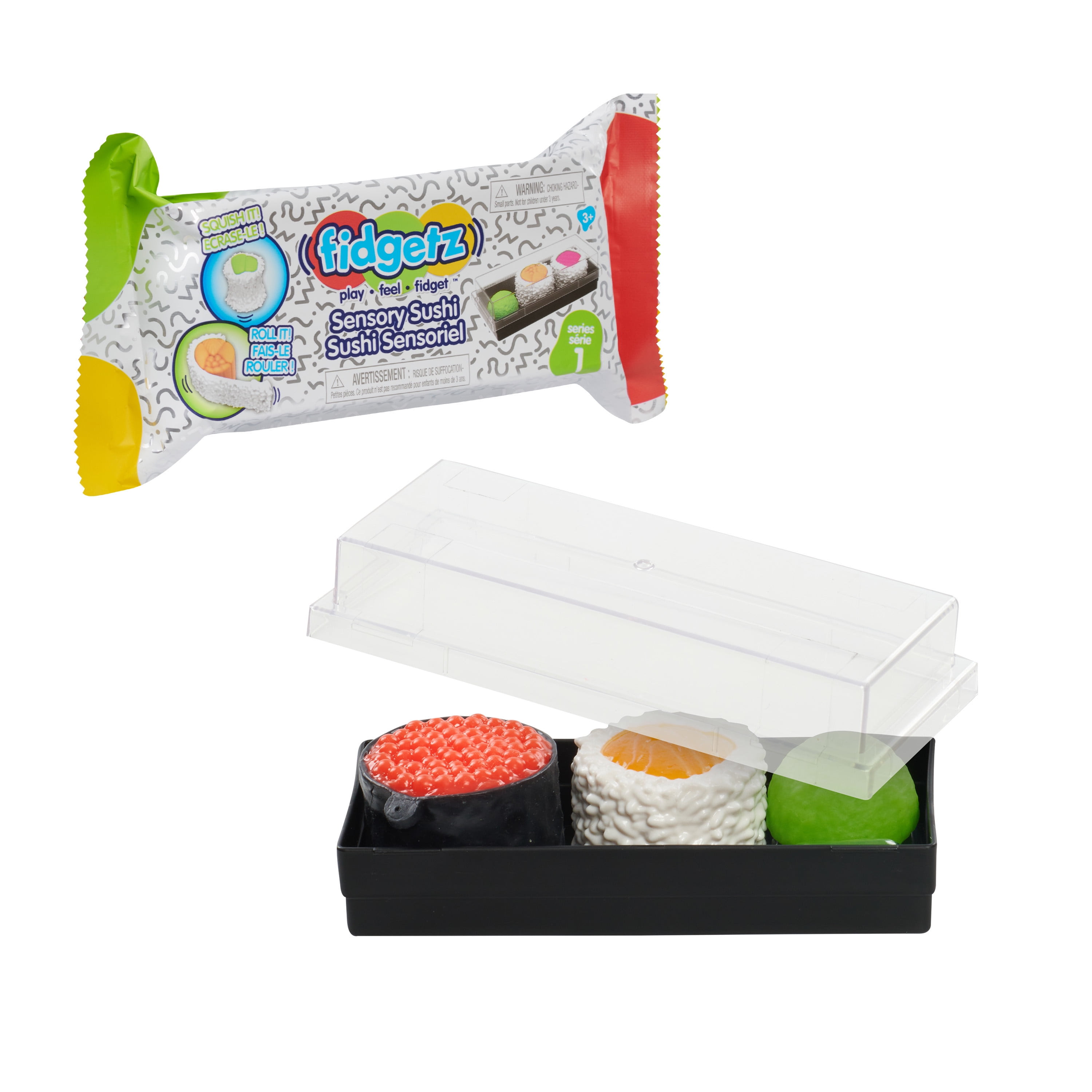 Fidgetz Sensory Sushi, Sold Separately, Styles May Vary, Squishy