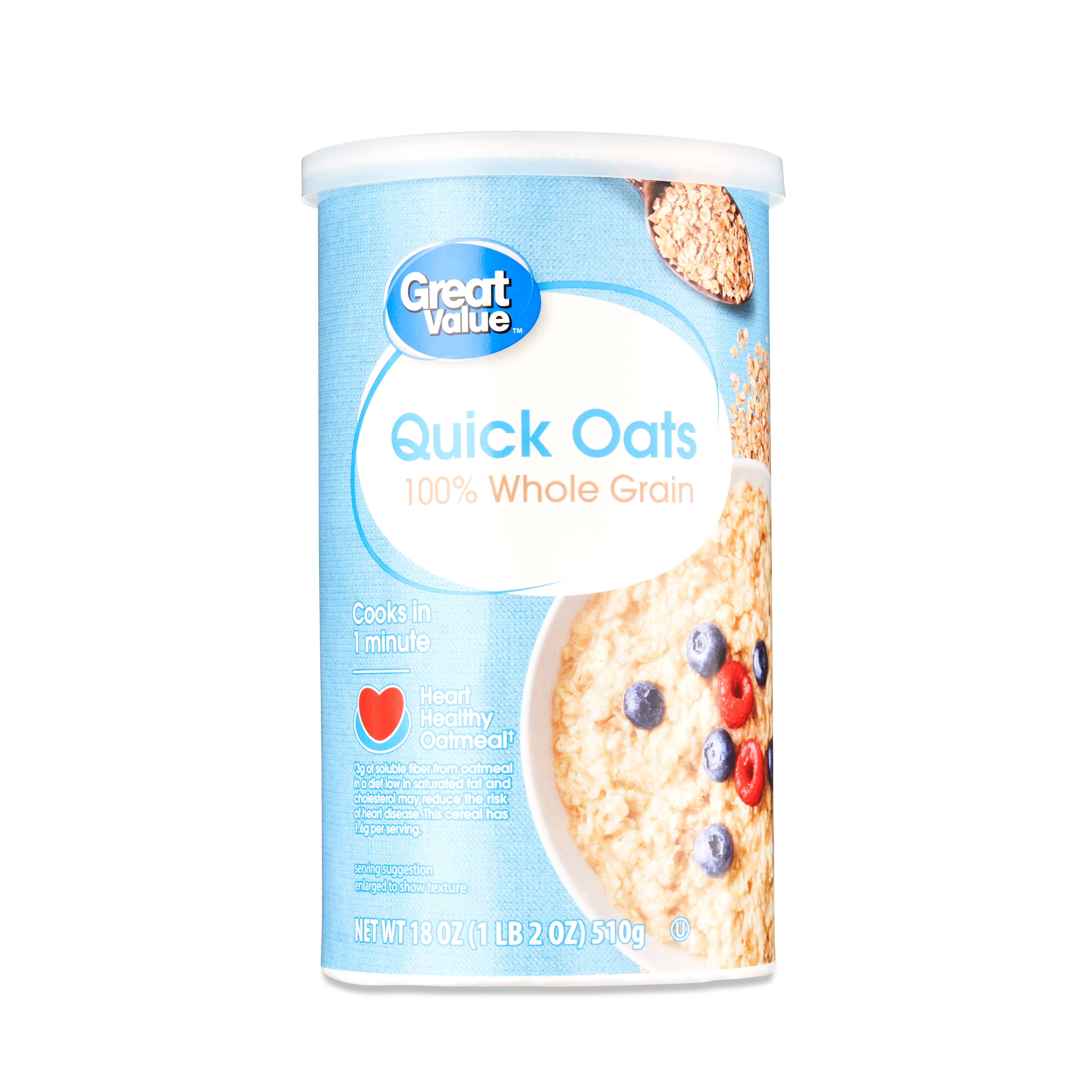 Great Value Quick Oats, 18 oz Canister - DroneUp Delivery