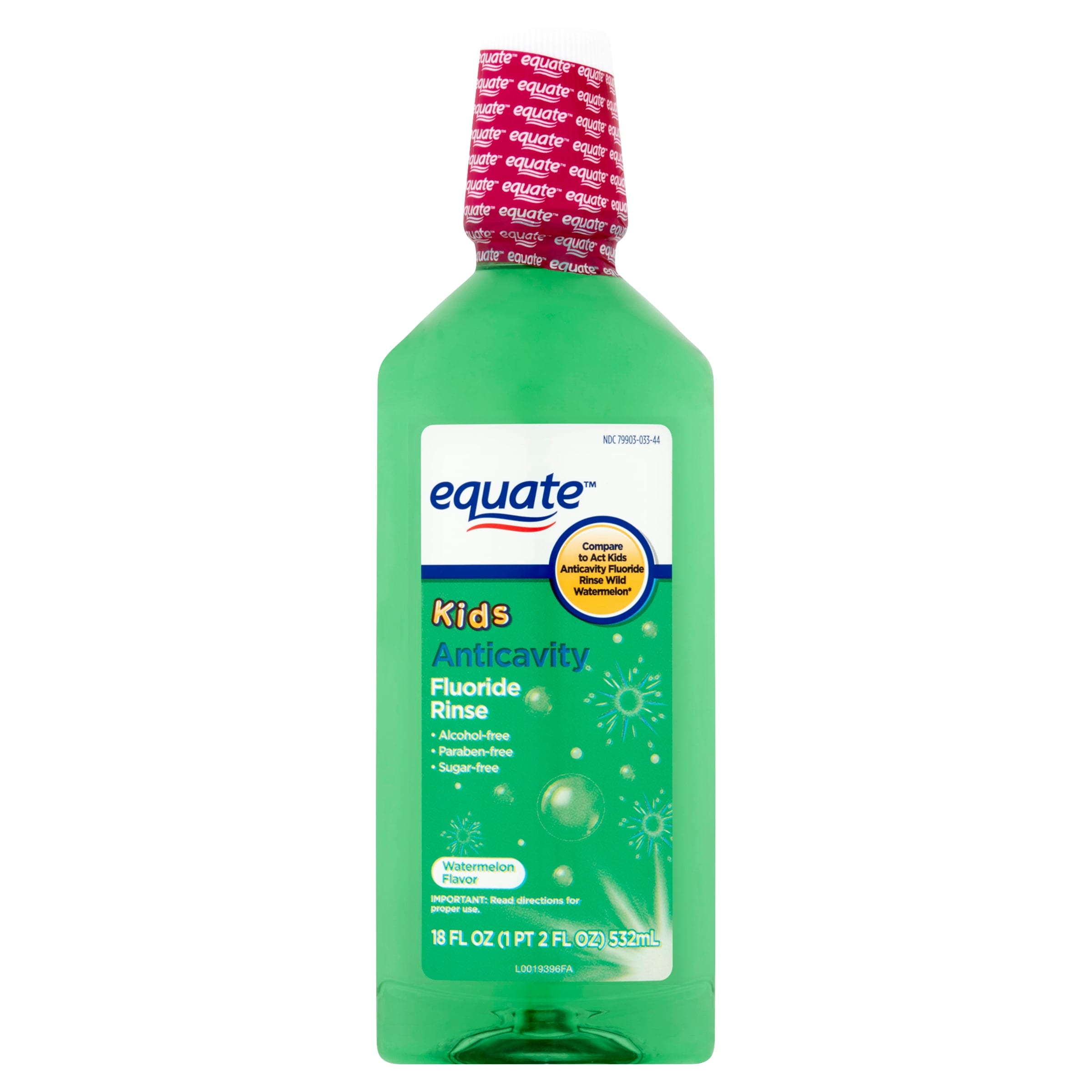 Equate Kids Anticavity Fluoride Rinse, Watermelon, 18 fl oz DroneUp