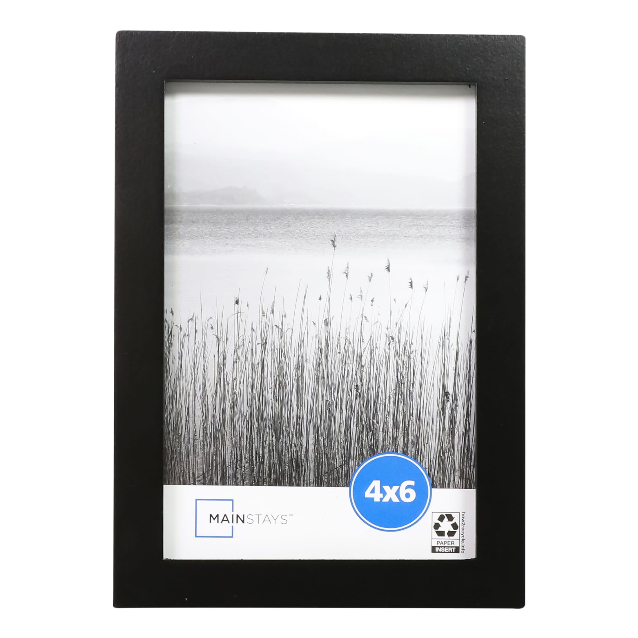 Mainstays 4x6 Step Black Basic Tabletop Picture Frame 