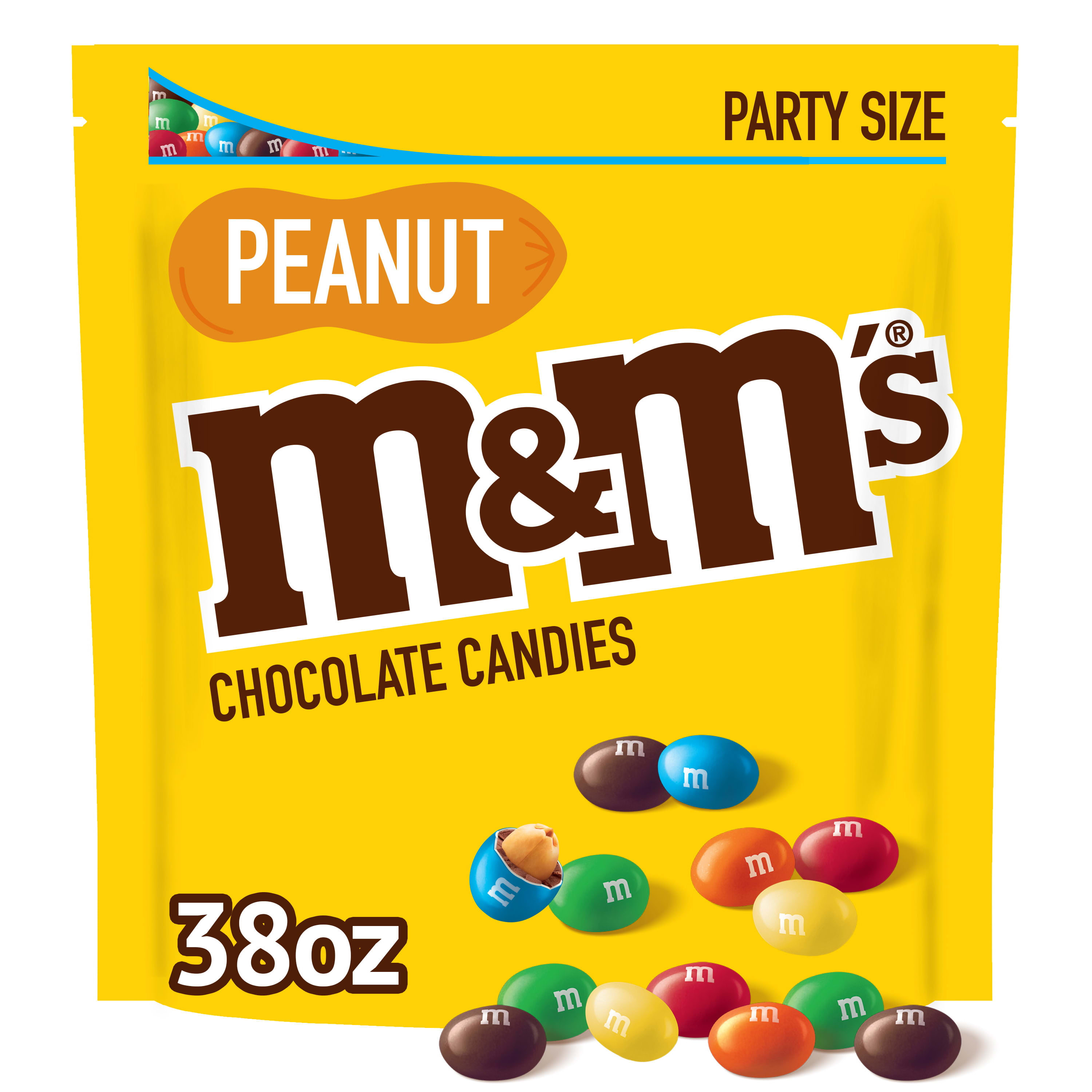 M&M's Milk Chocolate Candy, Party Size - 38 oz Bag 