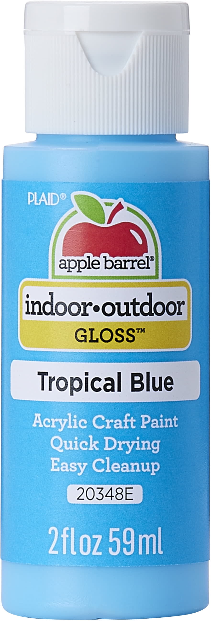 Apple Barrel Acrylic Craft Paint, Gloss Finish, Tropical Blue, 2