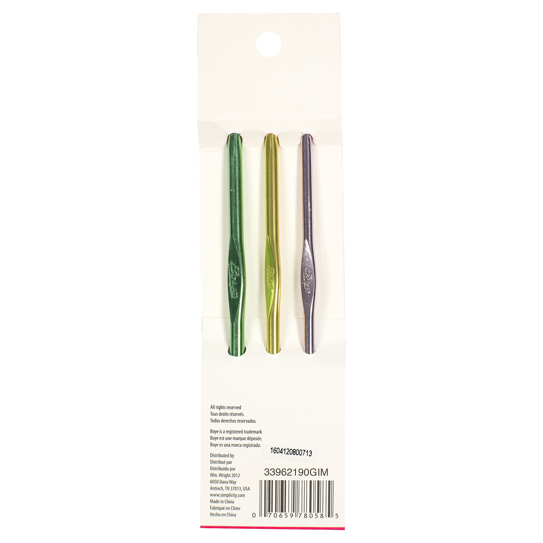 Boye Plastic Crochet Hooks 8