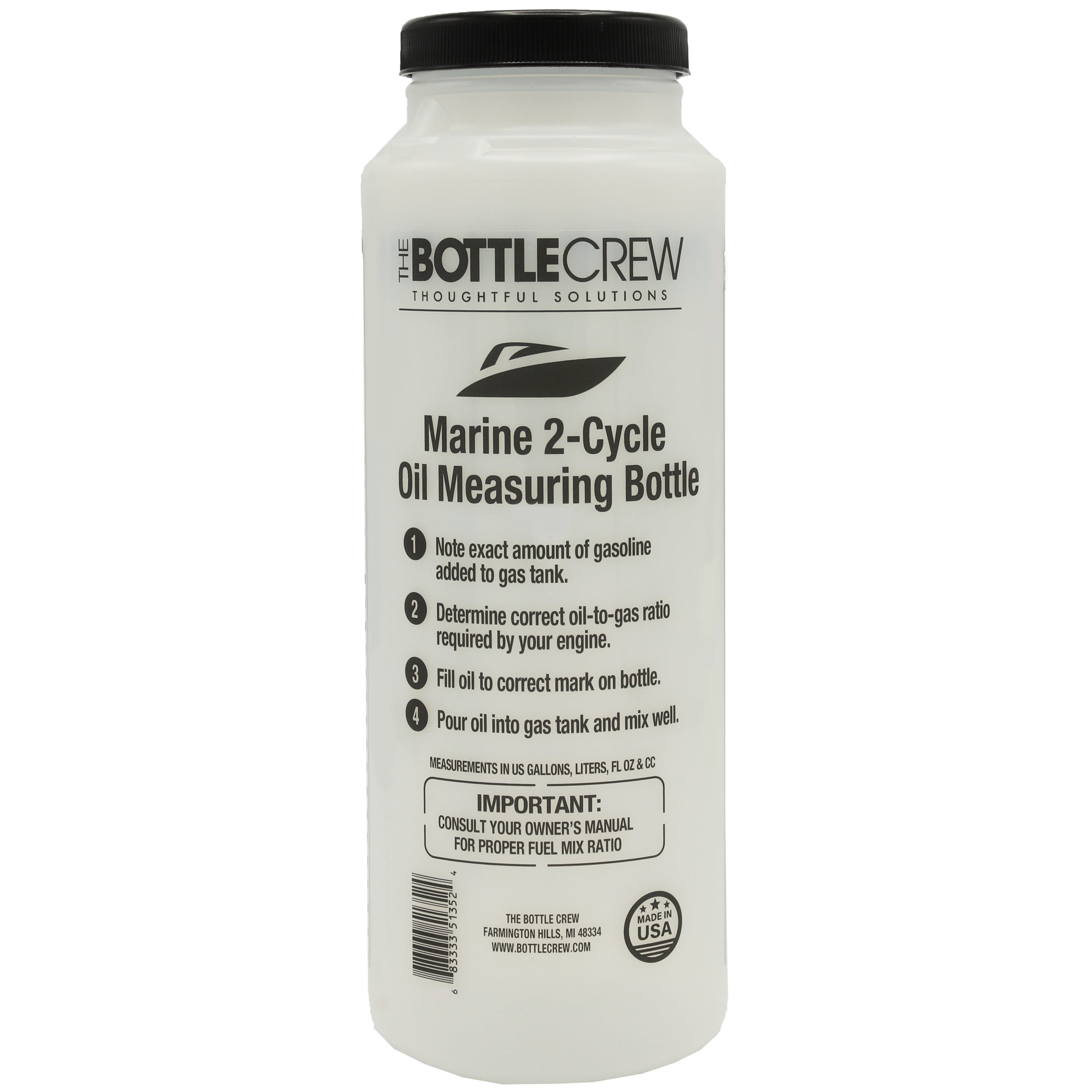 The Bottle Crew Marine Mixing Bottle, 32 fl oz capacity - DroneUp Delivery