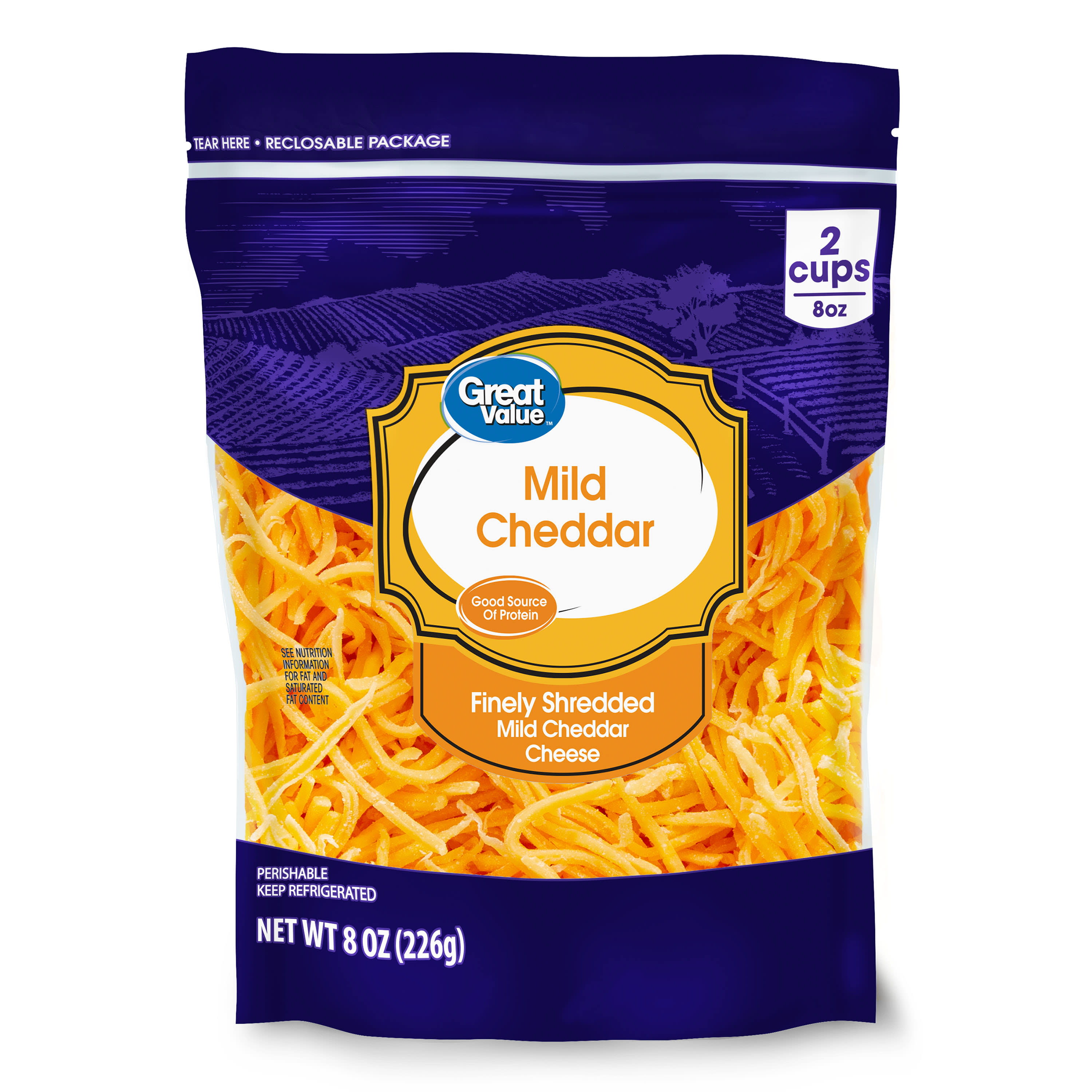 Kraft Shredded Mild Cheddar Cheese 8oz Bag