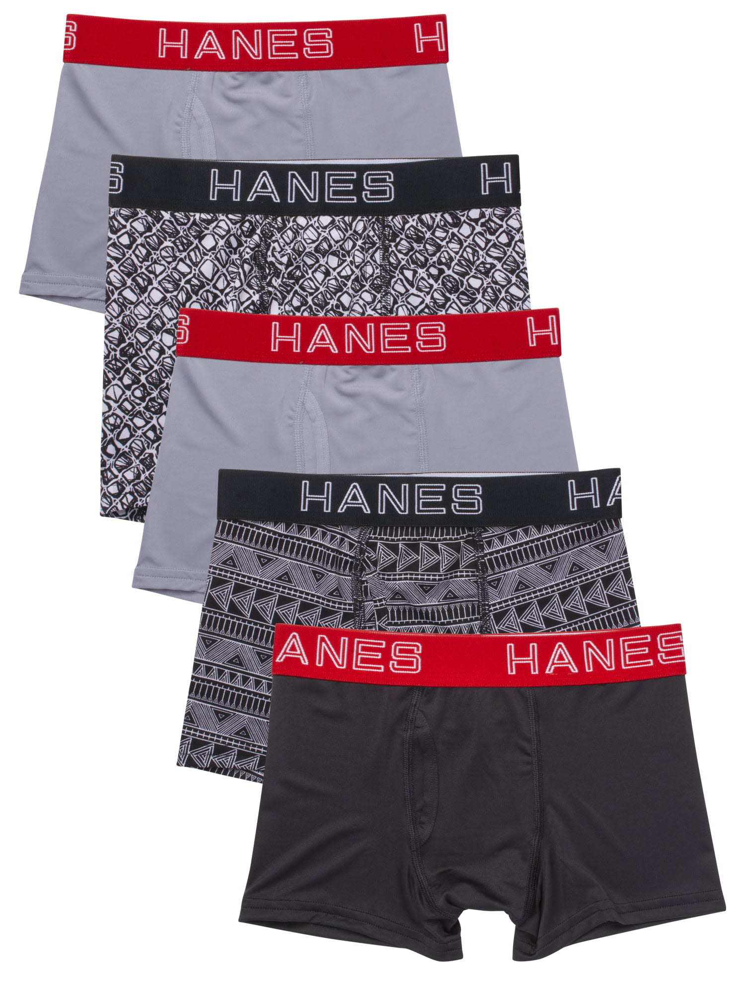 3 PACK Assorted Hanes X-Temp Boys Boxer Brief Underwear Size S