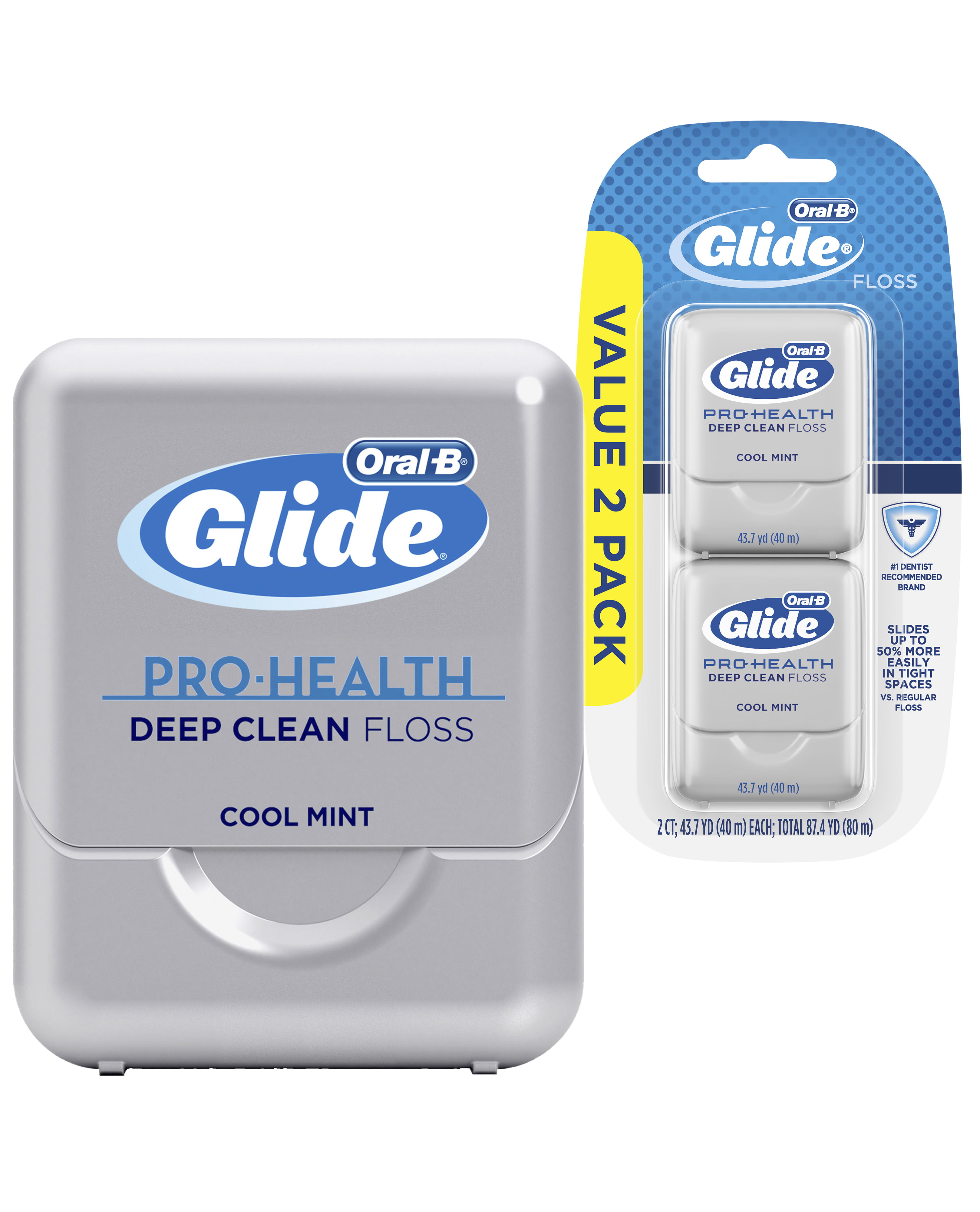 Oral-B Glide Pro-Health Comfort Plus Dental Floss, Extra Soft, Value 2 Pack  (40m Each)