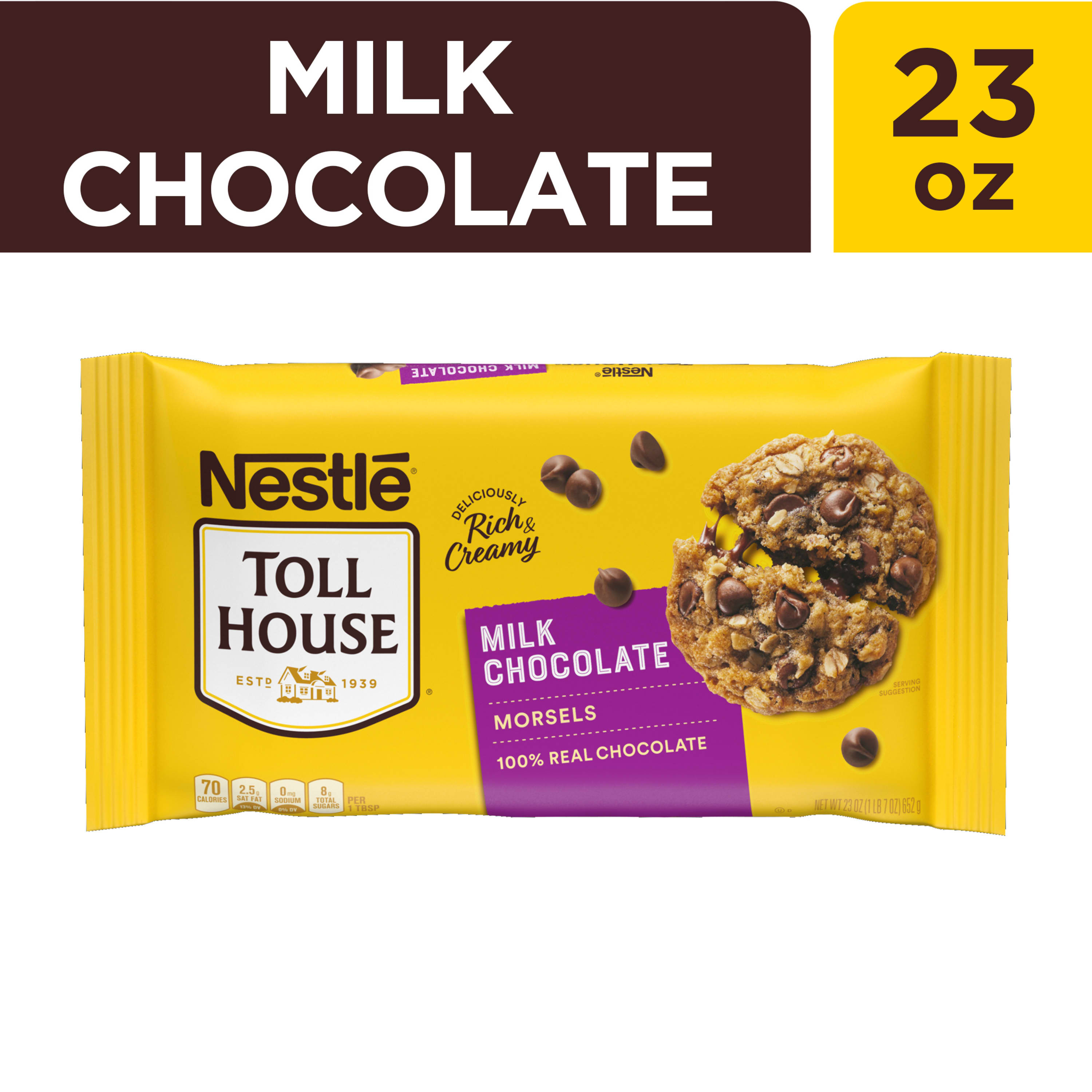 Nestle Toll House Semi Sweet Chocolate Baking Chips, 24 oz Bag