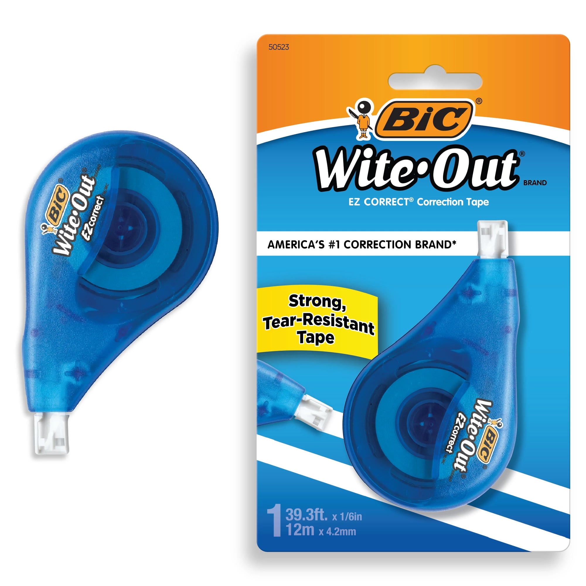 BIC Wite-Out Brand EZ Correct Correction Tape, 39.3 Feet, White, 1 Count -  DroneUp Delivery