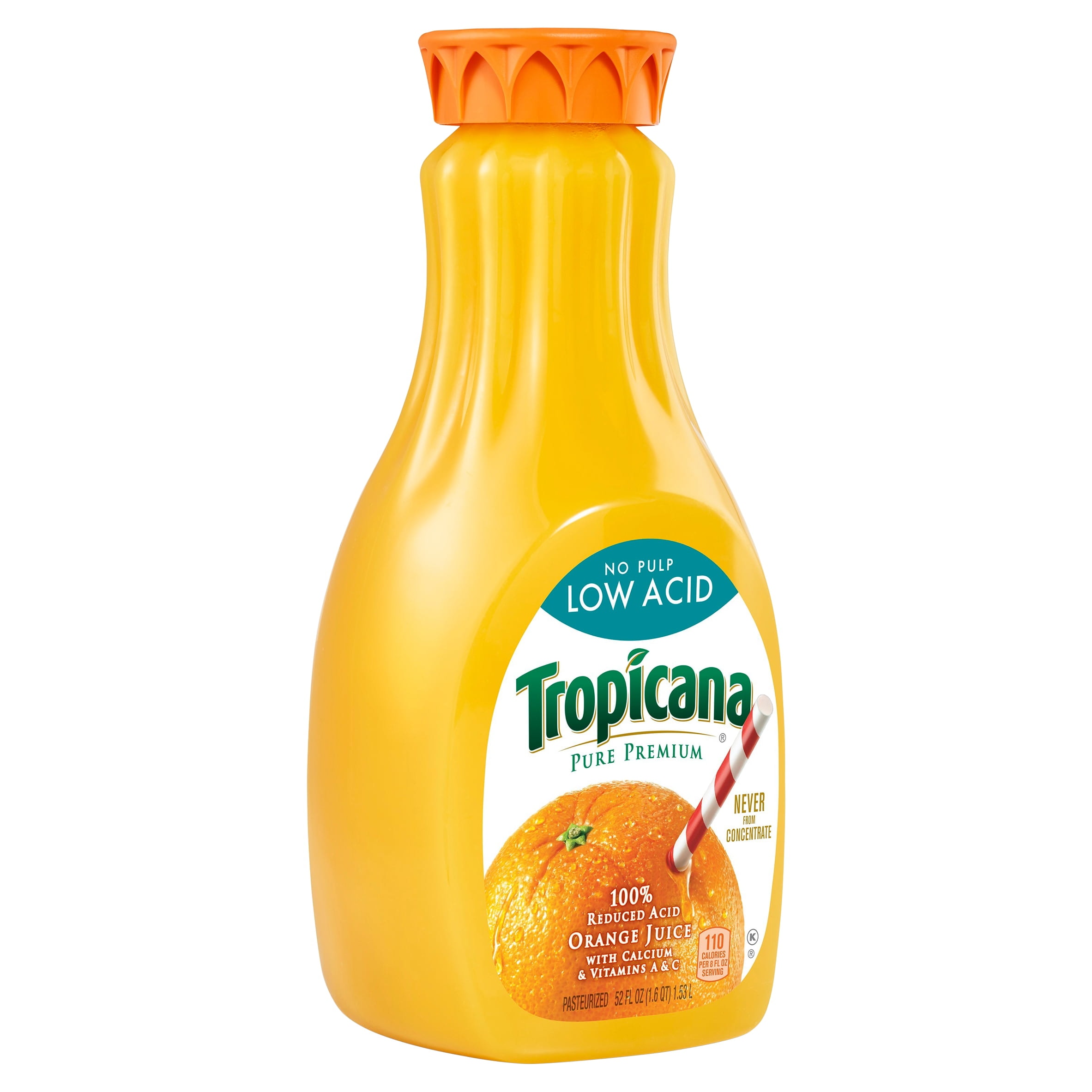 Simply Orange Pulp Free Juice Bottle, 52 Fl Oz, Juice and Drinks