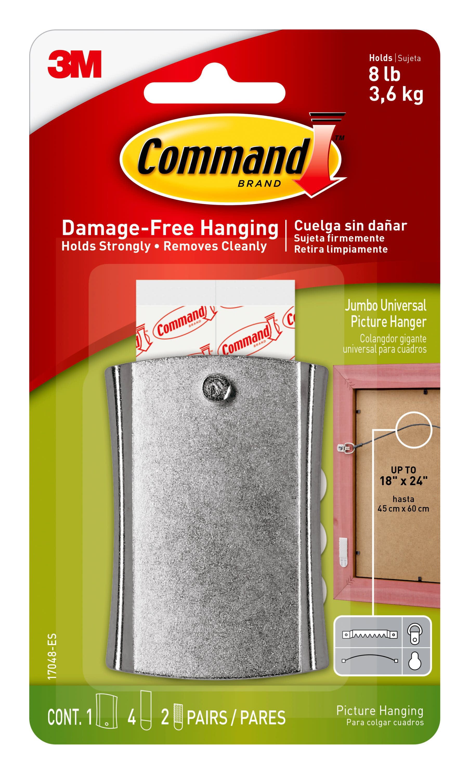 Command 10 Lb XL Heavyweight Wall Hook, White, Damage Free Decorating, 2 Command  Hooks 