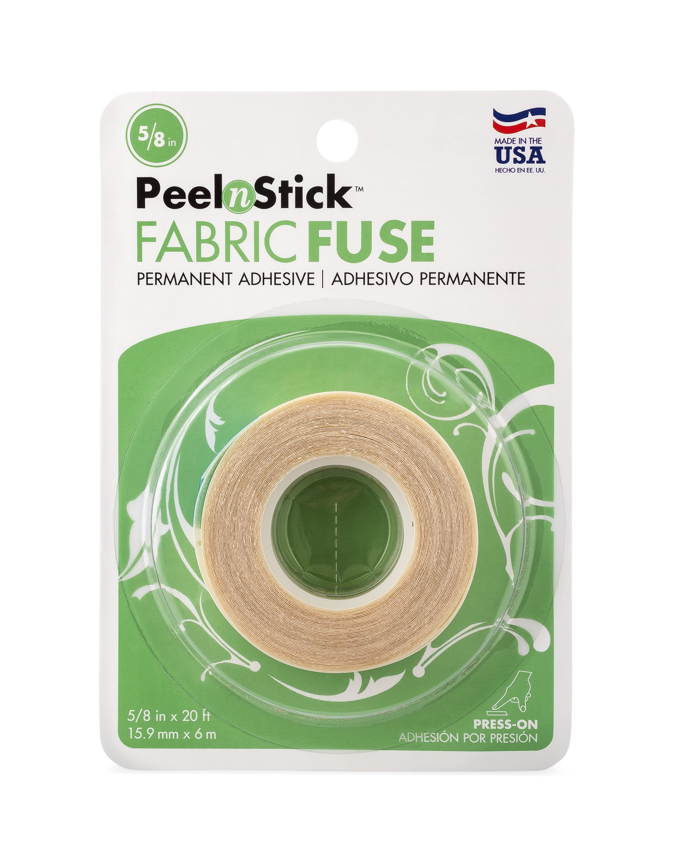 HeatnBond PeelnStick Fabric Fuse Hem Tape 5/8-inch x 20 foot Roll, Clear -  DroneUp Delivery