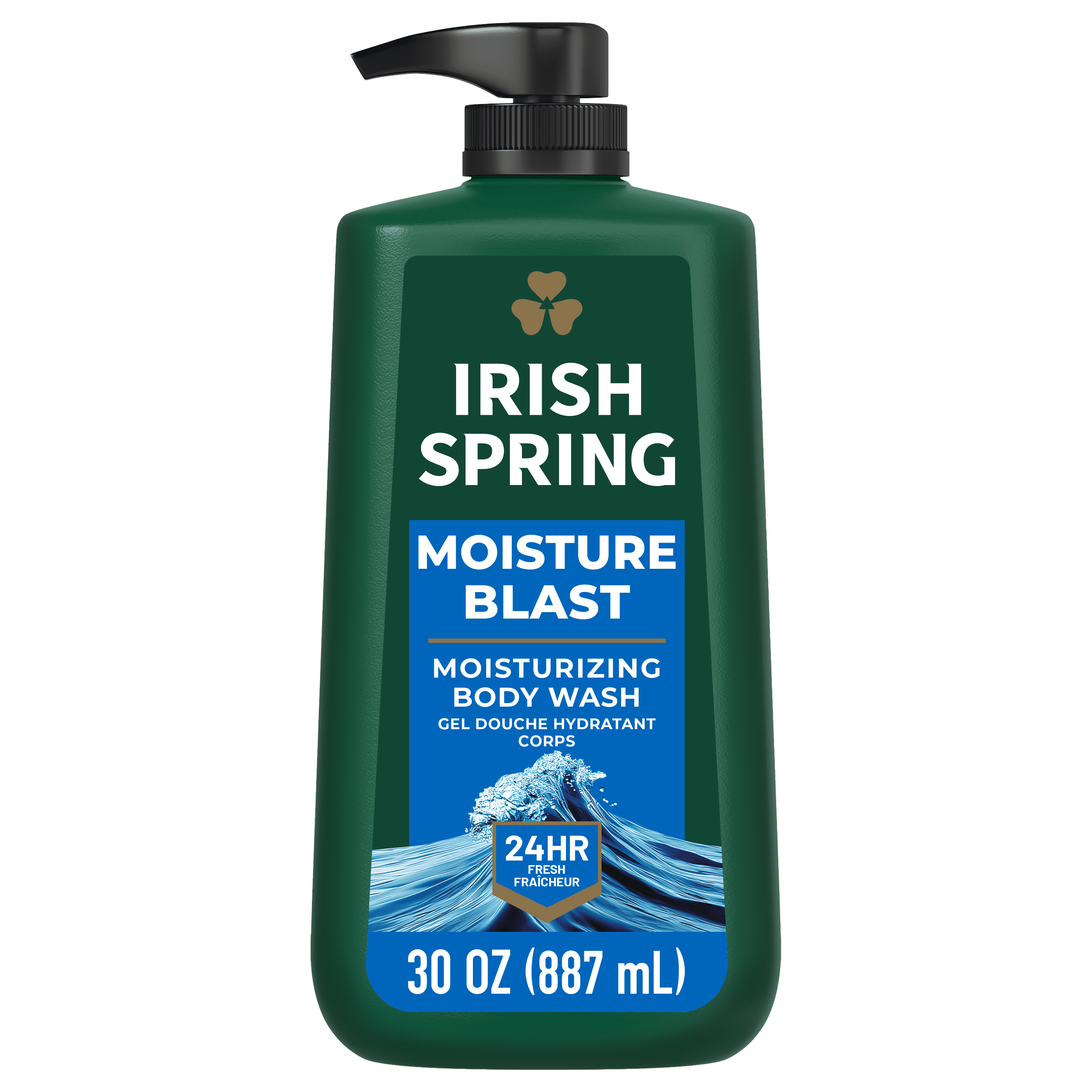 Irish Spring Mens Body Wash Pump, Moisture Blast Scented Body Wash for Men, 30 Oz Pump DroneUp