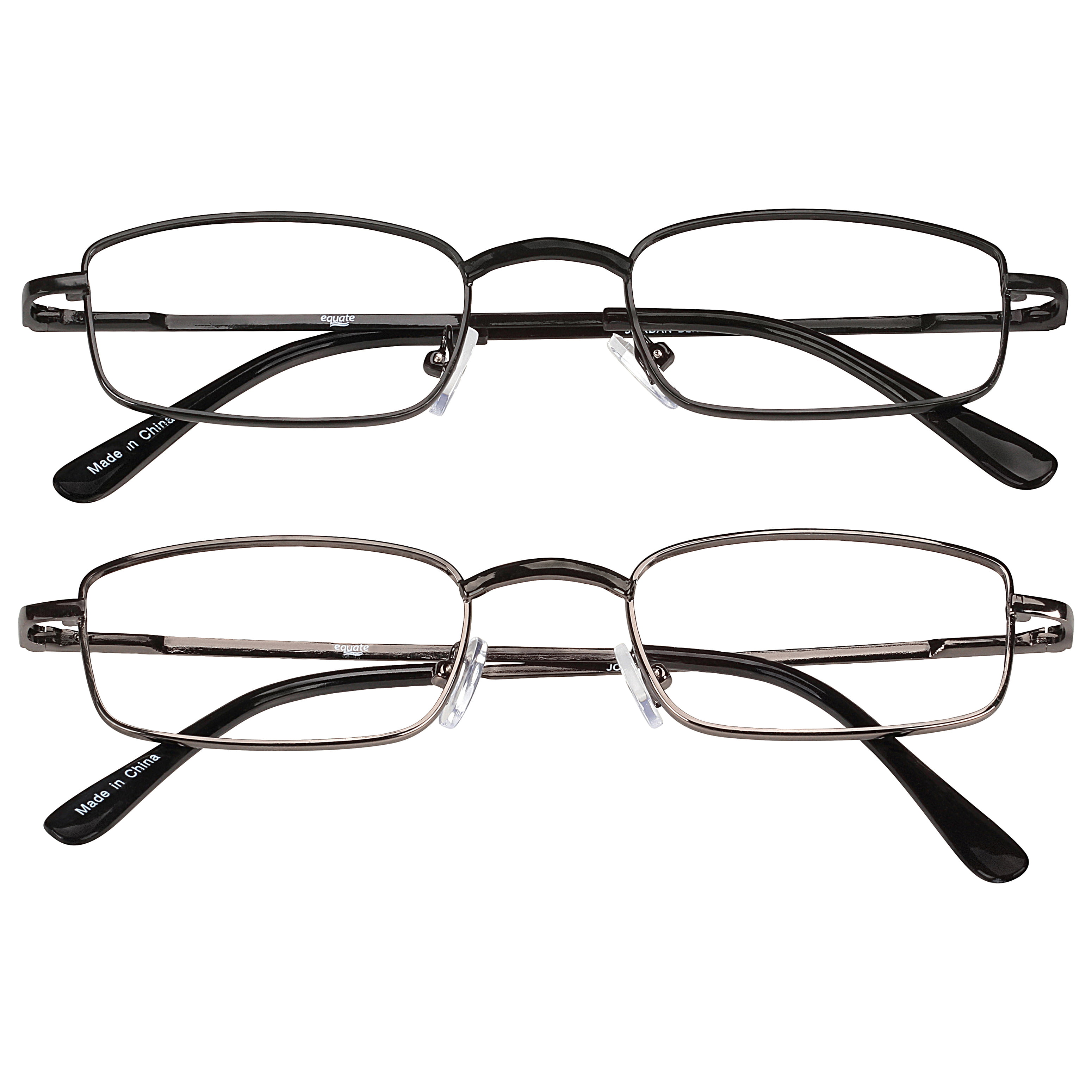 Equate Reading Glasses, Black/Wine/Tortoise, +3.25, 3 Pairs 