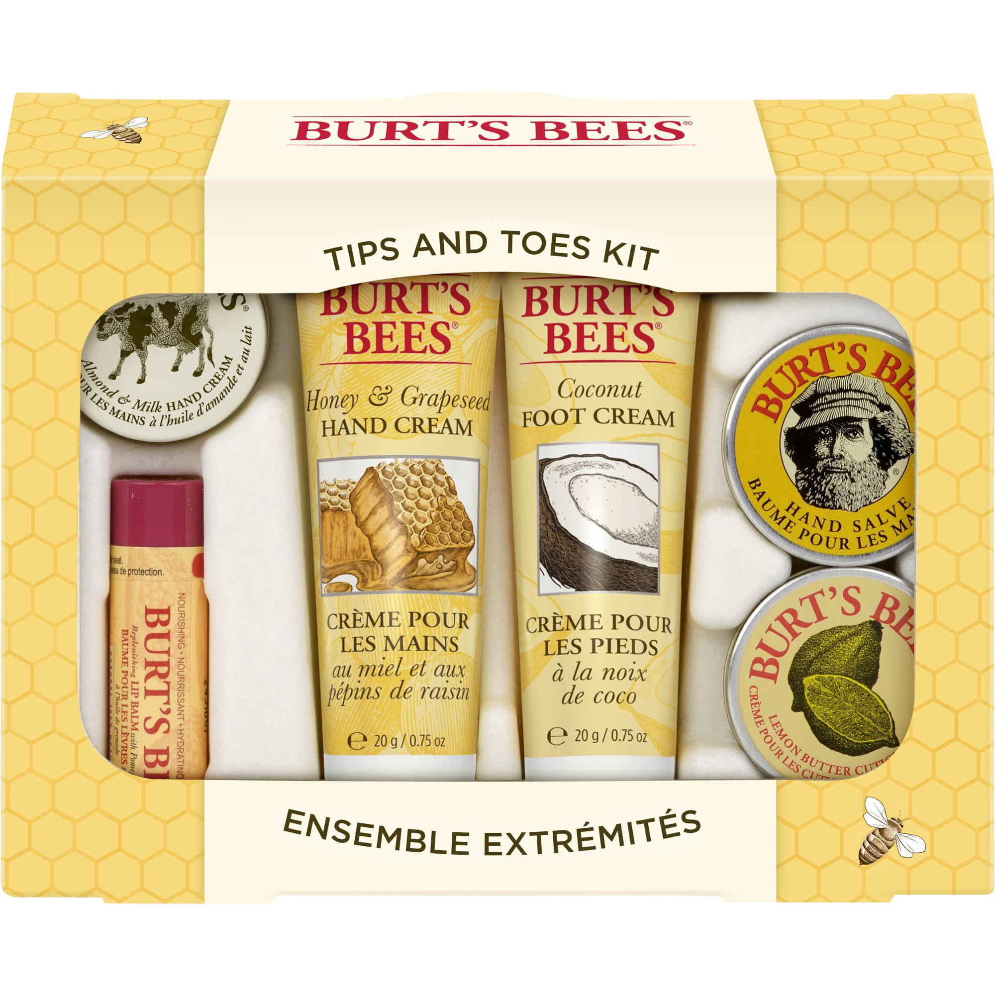 Burt's Bees Tips and Toes Gift Set, Hand, Foot, Cuticle Cream, Hand Salve, Lip  Balm - DroneUp Delivery
